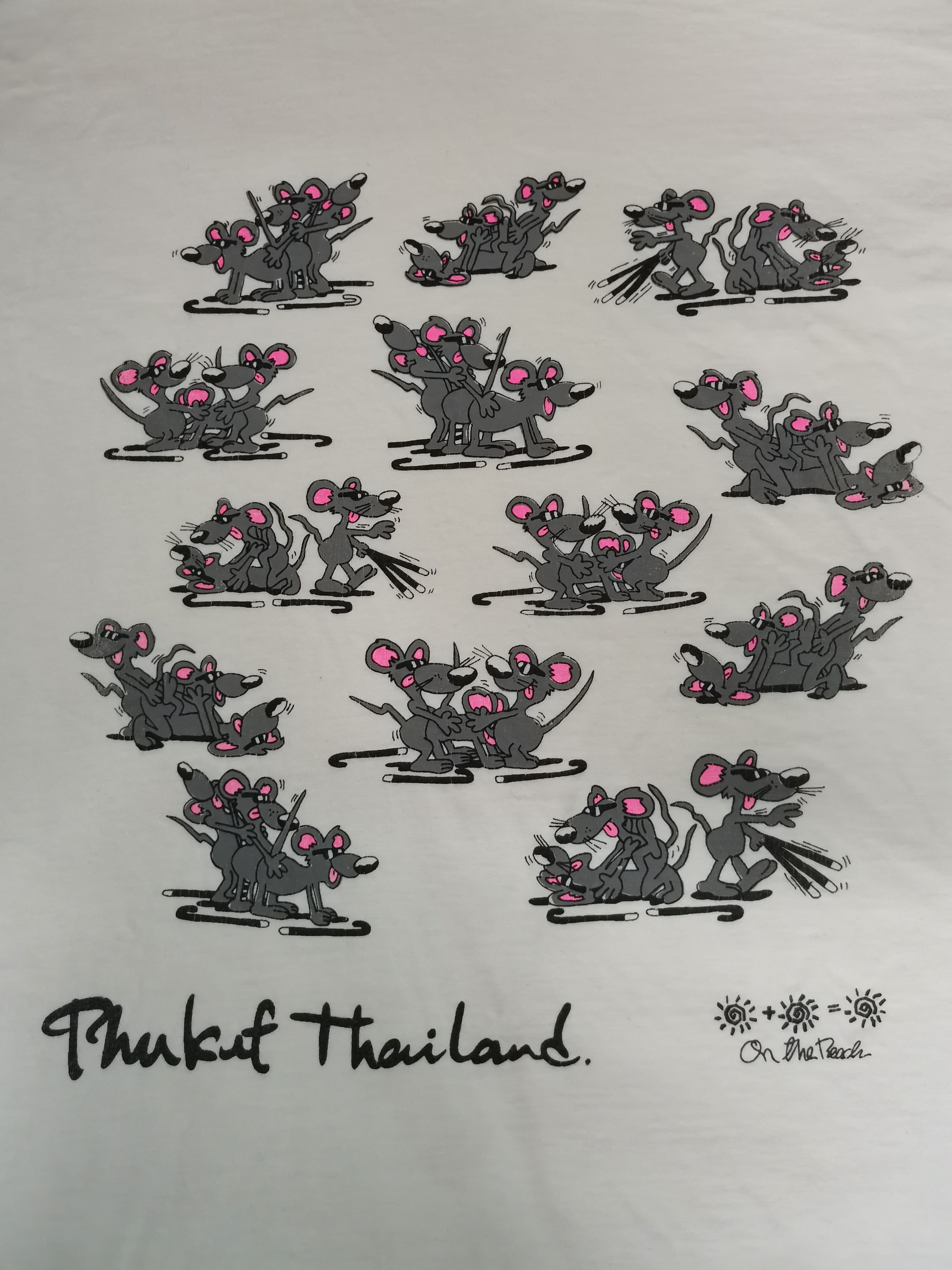 Vintage 🔥RARE🔥 Vintage Phuket Thailand 3 Some Mouse Tee Sex Porn Size US XL / EU 56 / 4 - 1 Thumbnail