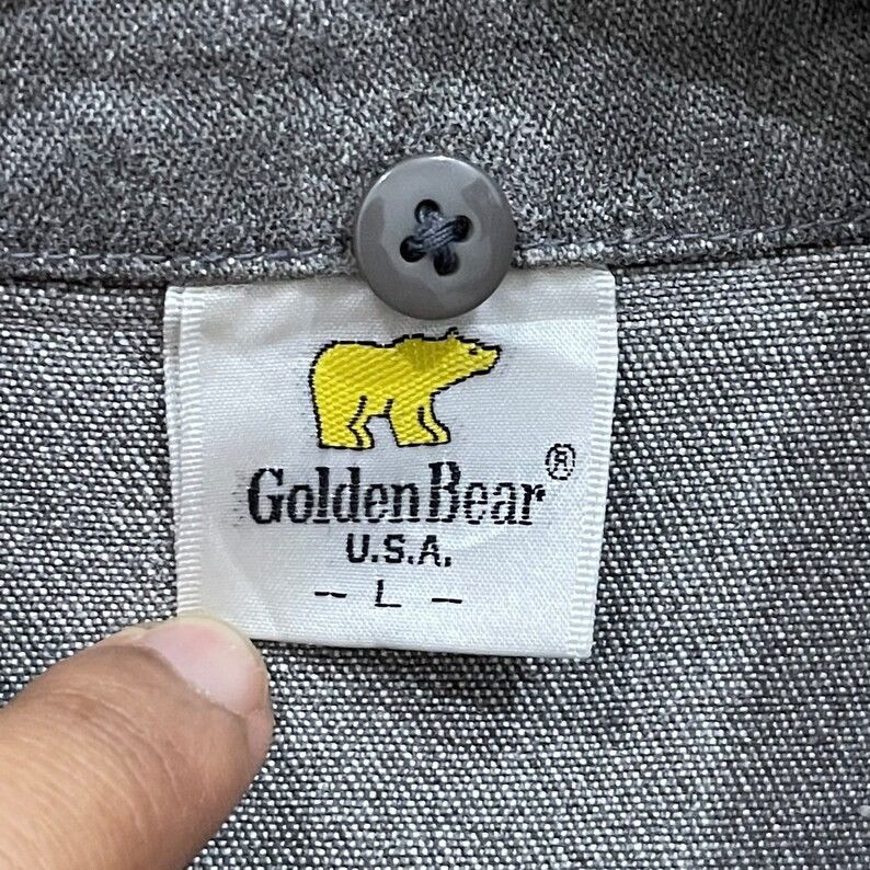 Vintage!! Golden Bear USA Denim Trucker Jacket
