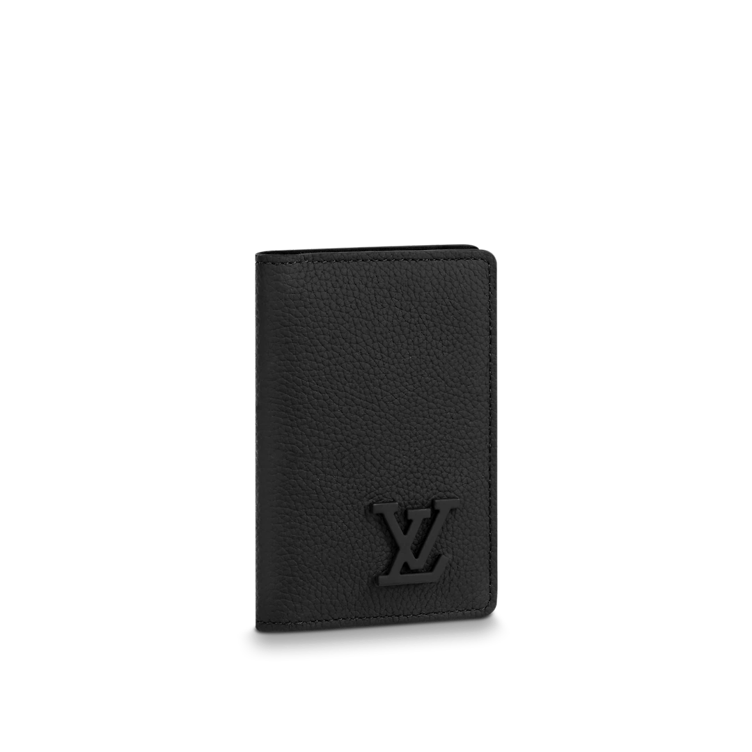 Louis Vuitton Aerogram Pocket Organizer Black in Grained Calfskin Leather  with Black-tone - US