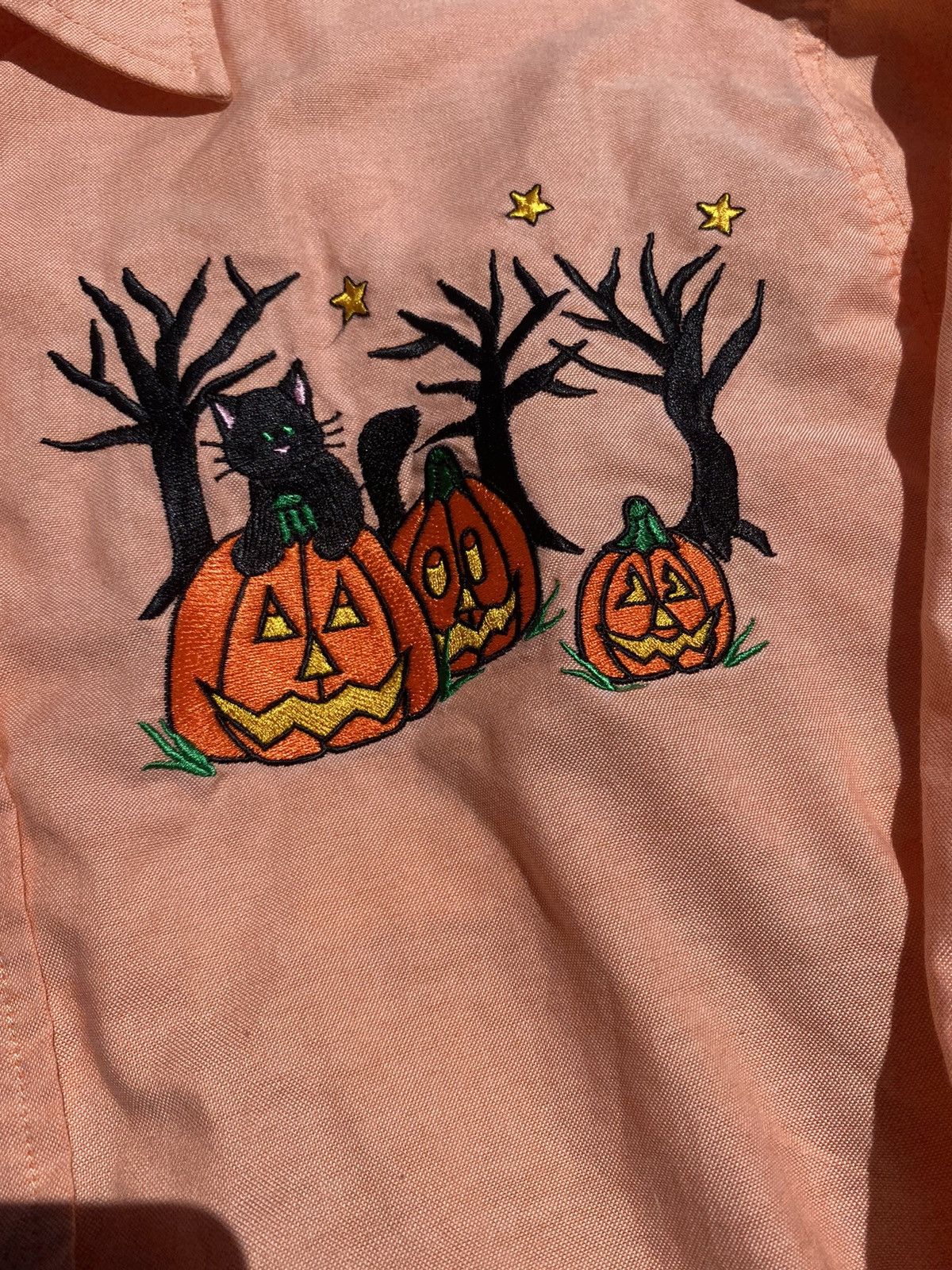 Vintage Crazy vintage Halloween embroidered button up shirt Size US L / EU 52-54 / 3 - 3 Thumbnail