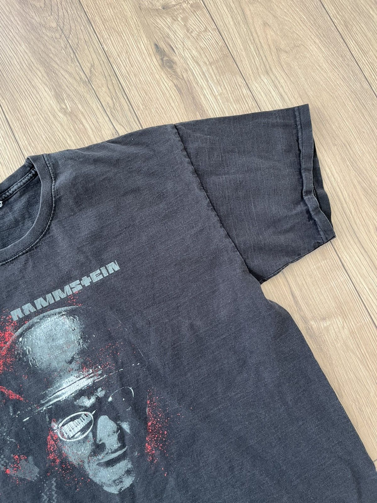 Band Tees × Vintage Rammstein Vintage Faded Black T-shirt Size US XL / EU 56 / 4 - 5 Thumbnail