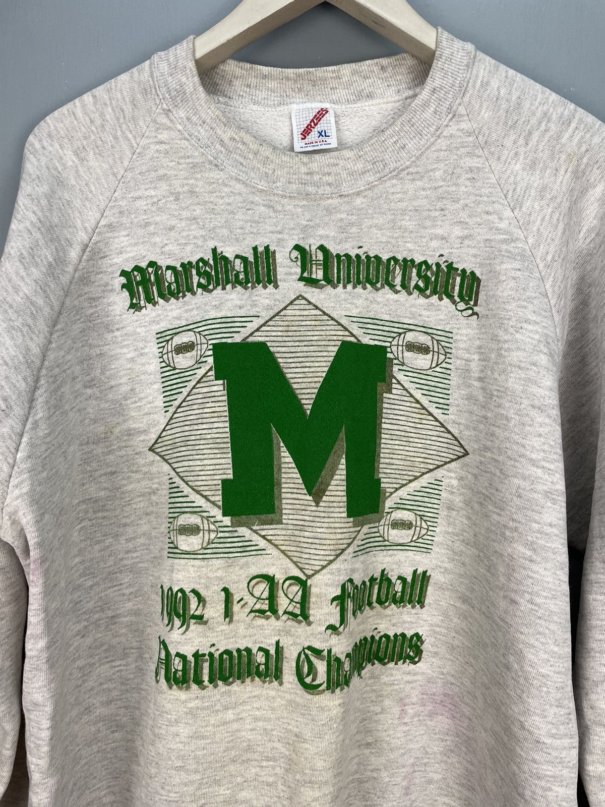 Vintage Vintage 90s Marshall University sweatshirt Size US XL / EU 56 / 4 - 3 Thumbnail