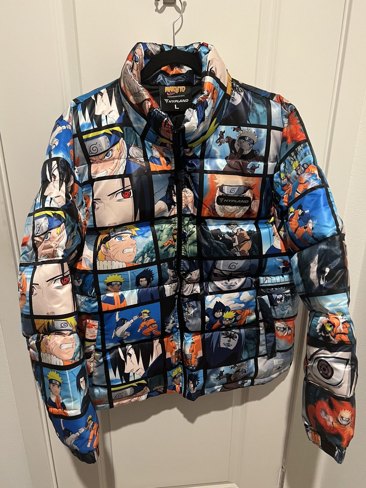 Naruto vs factory sasuke hypland puffer jacket