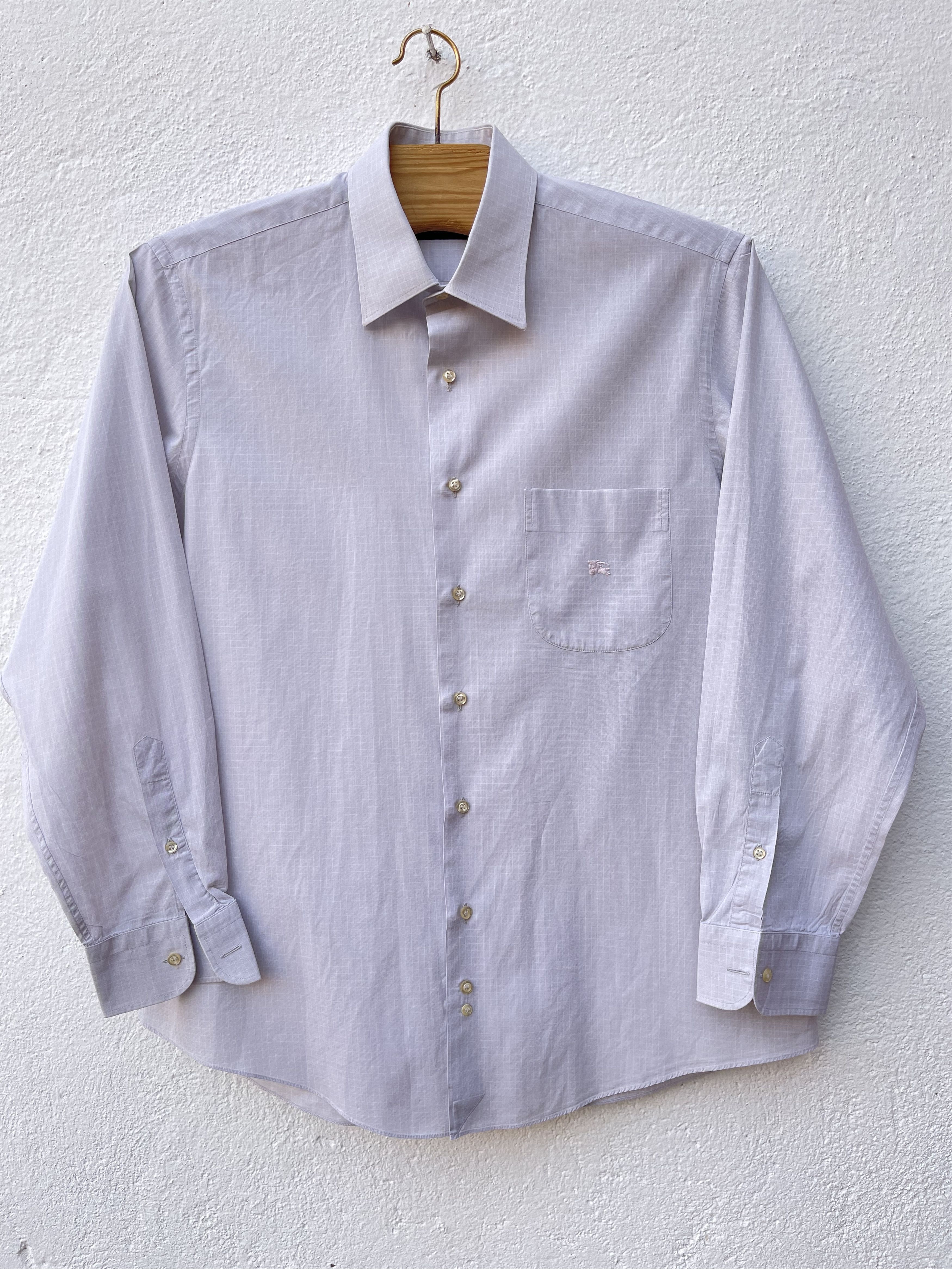 Burberry 🔥 Burberry gray checkered shirt size L cotton Size US L / EU 52-54 / 3 - 5 Thumbnail