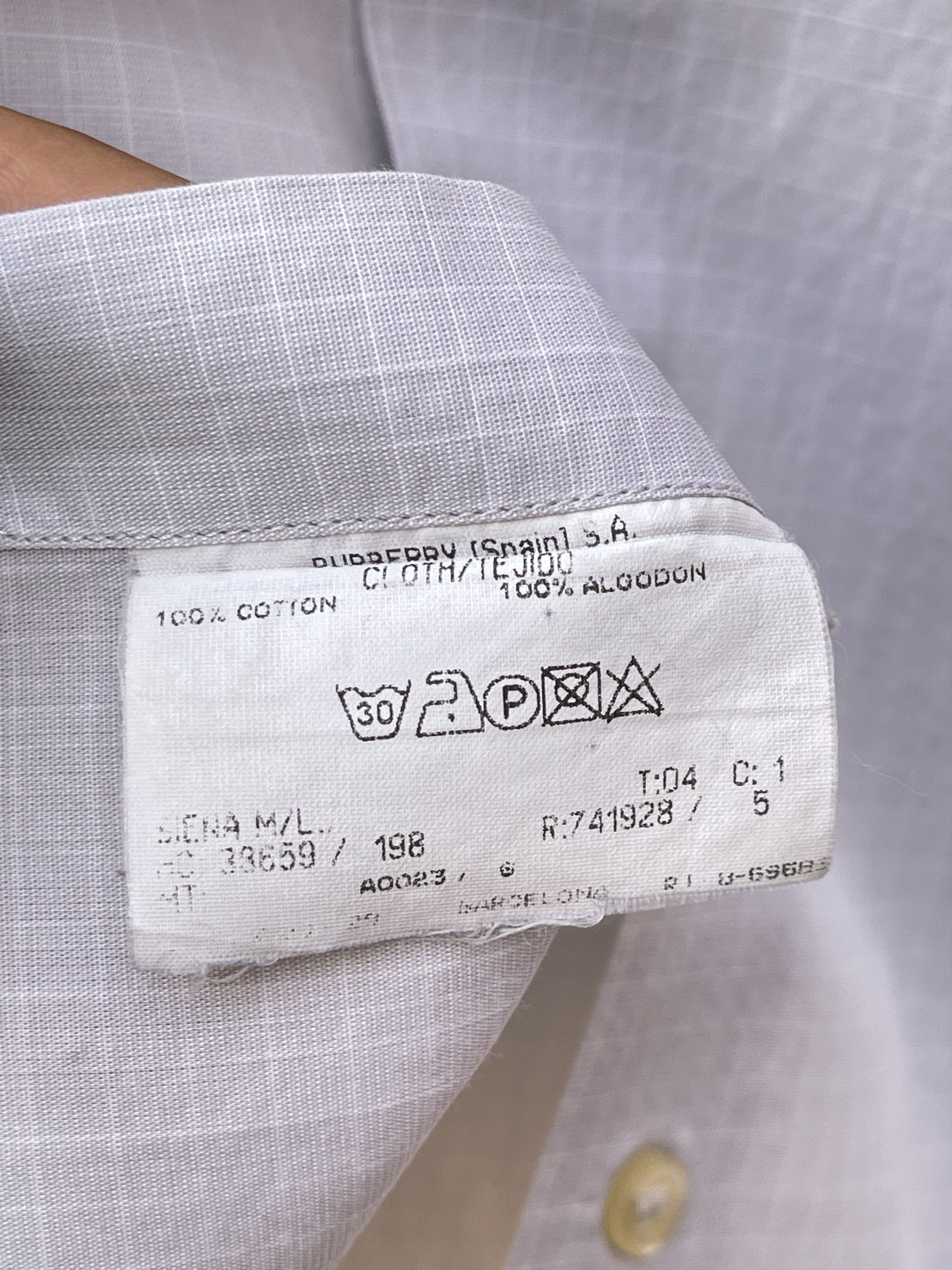Burberry 🔥 Burberry gray checkered shirt size L cotton Size US L / EU 52-54 / 3 - 6 Thumbnail