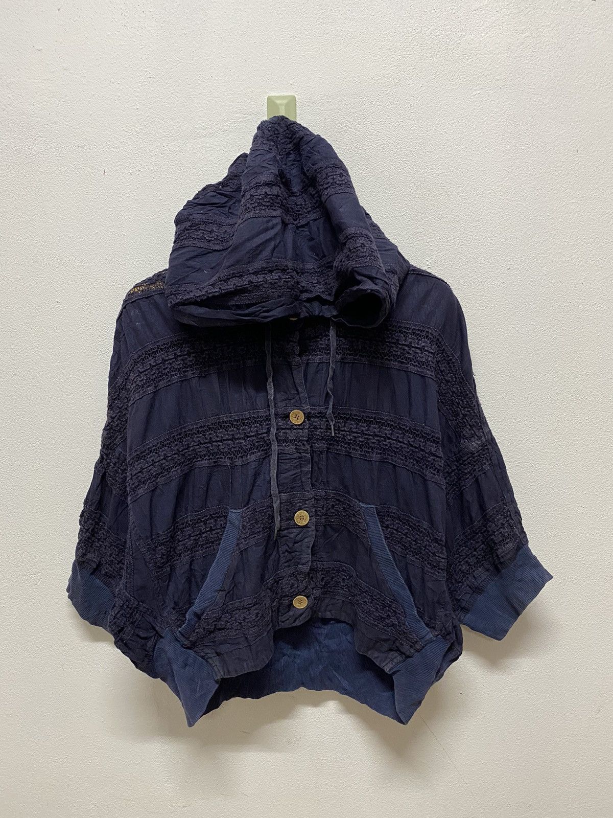 Issey Miyake X Mercibeacoup Crop Top Jacket Button Hoodie