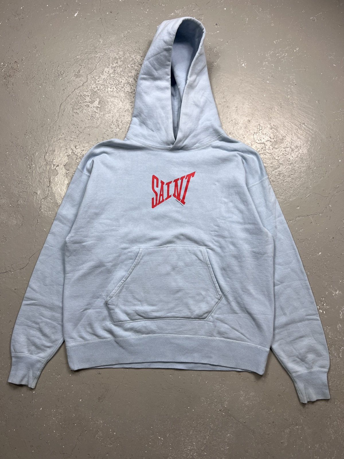 Saint Michael Saint Mxxxxxx Red Blue Saint Hoodie XL Used | Grailed