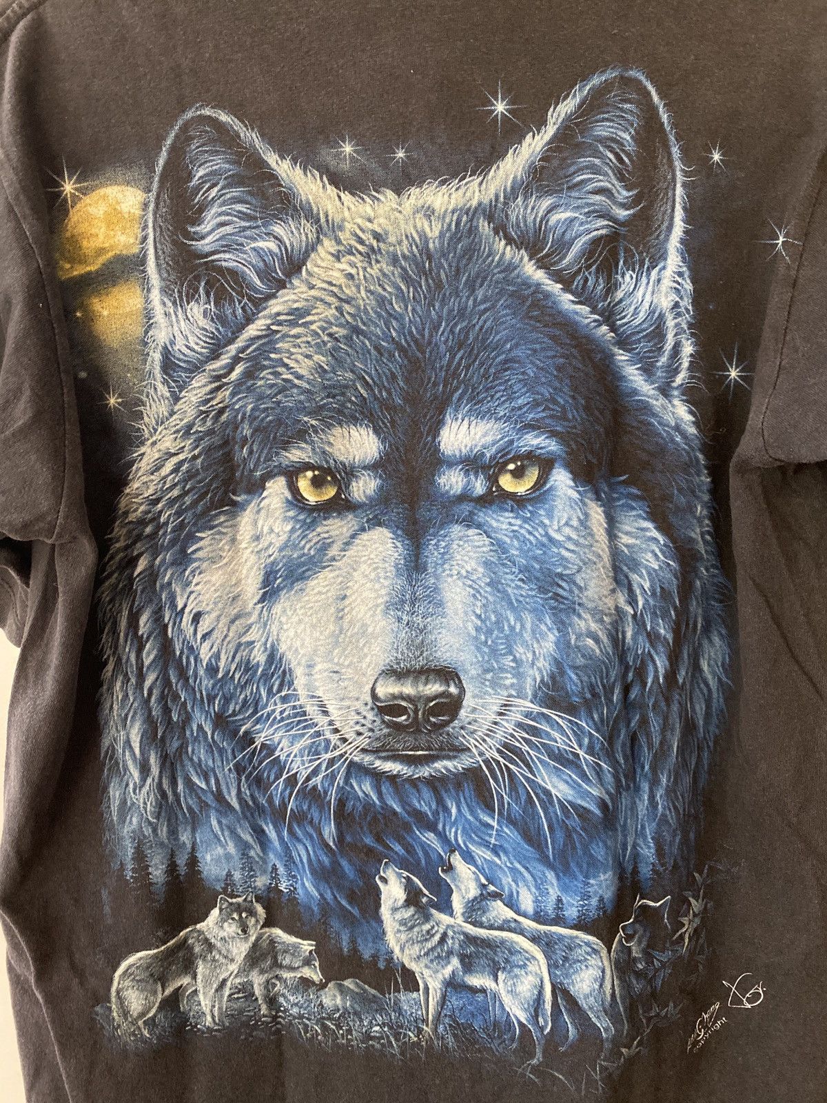 Vintage VINTAGE WOLVE PRINT T SHIRT Size US M / EU 48-50 / 2 - 2 Thumbnail