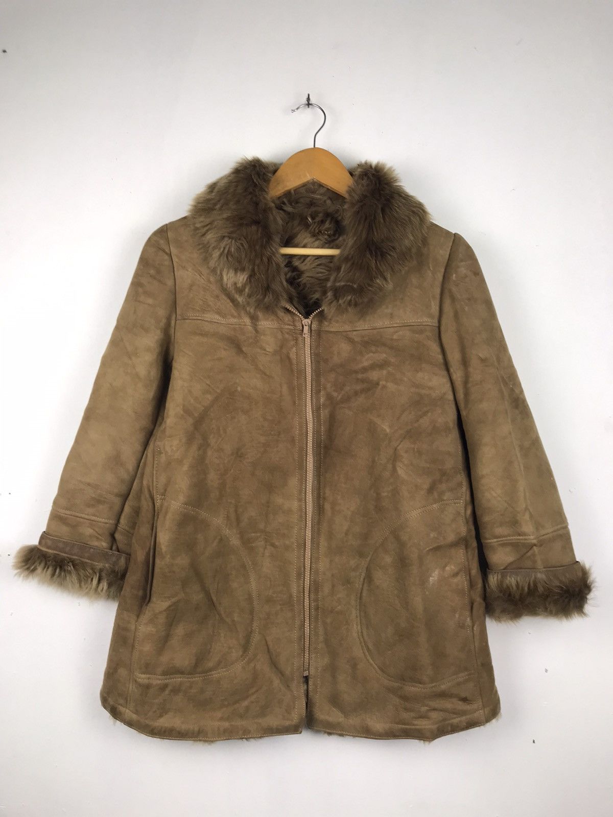 Vintage 🔥Very Rare🔥Sherling Leather mohair Jacket Size US M / EU 48-50 / 2 - 1 Thumbnail