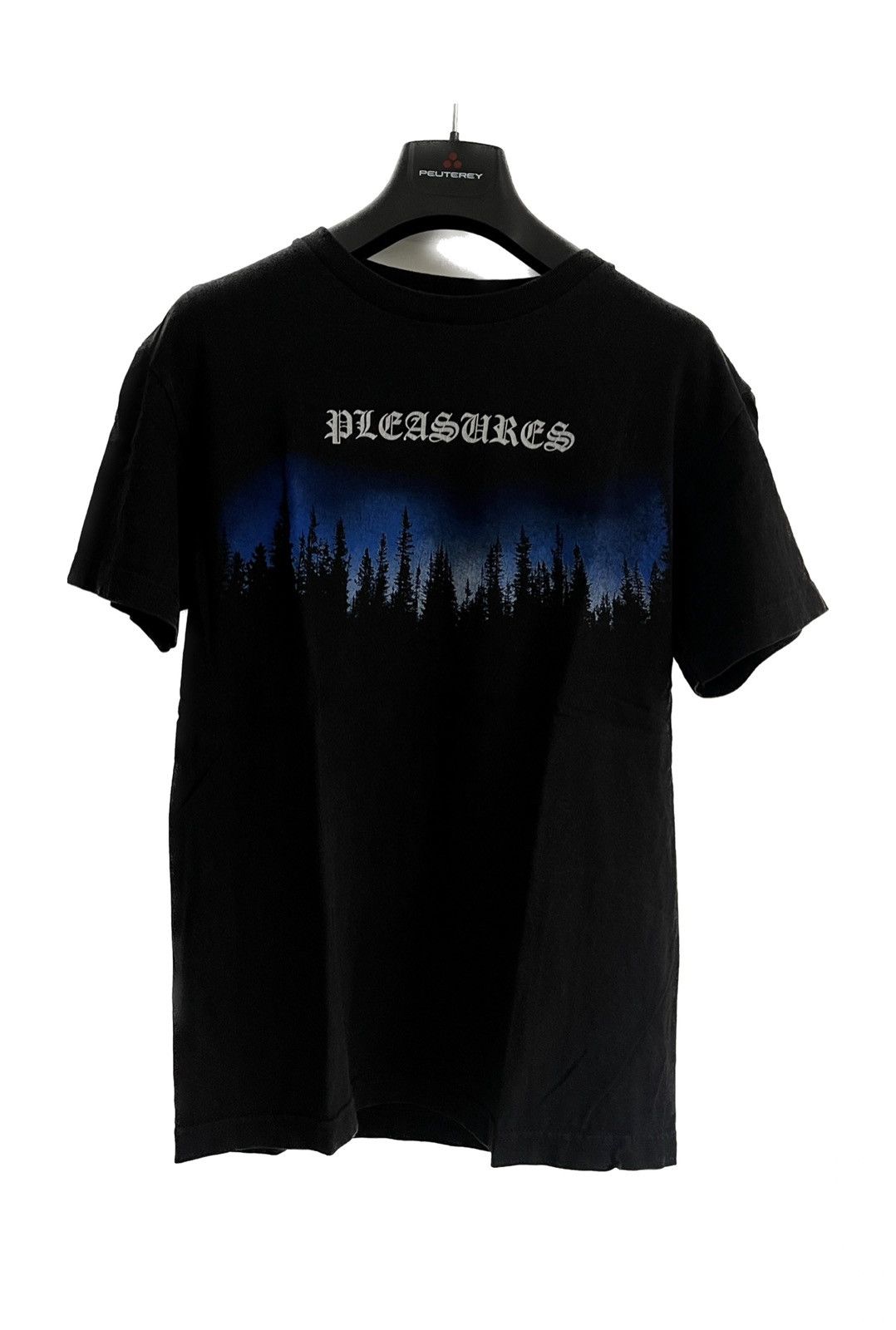 Pleasures T-Shirt with Blue Woods/Forrest Front + Back Print