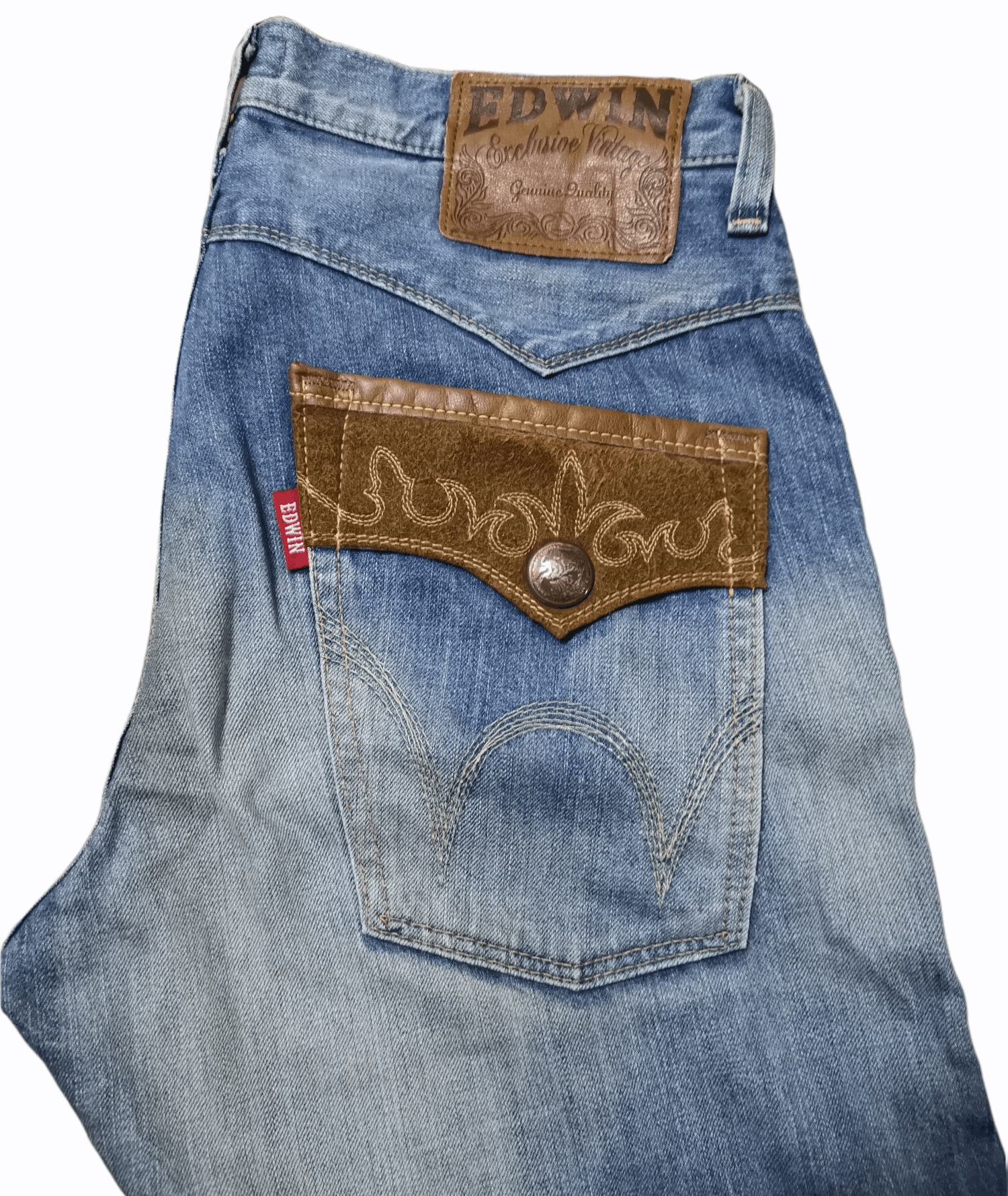 Edwin × Japanese Brand Edwin Exclusive Vintage Blue Denim Wash Size US 34 / EU 50 - 5 Thumbnail