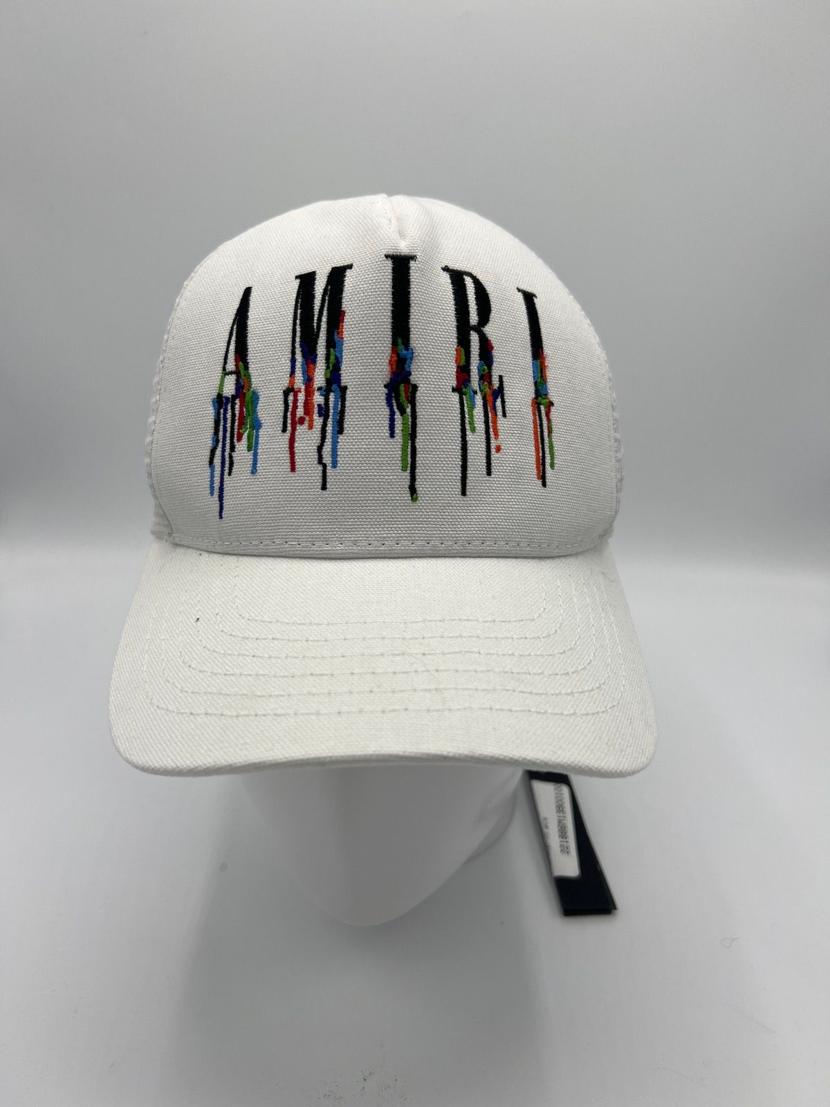 Amiri Amiri White Paint Drip Core Logo Trucker Hat | Grailed