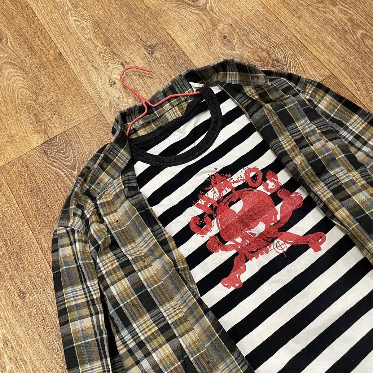 Vintage Vintage 90s Oversized Plaid Flannel Shirt Checkered Punk XXL Size US XXL / EU 58 / 5 - 5 Thumbnail