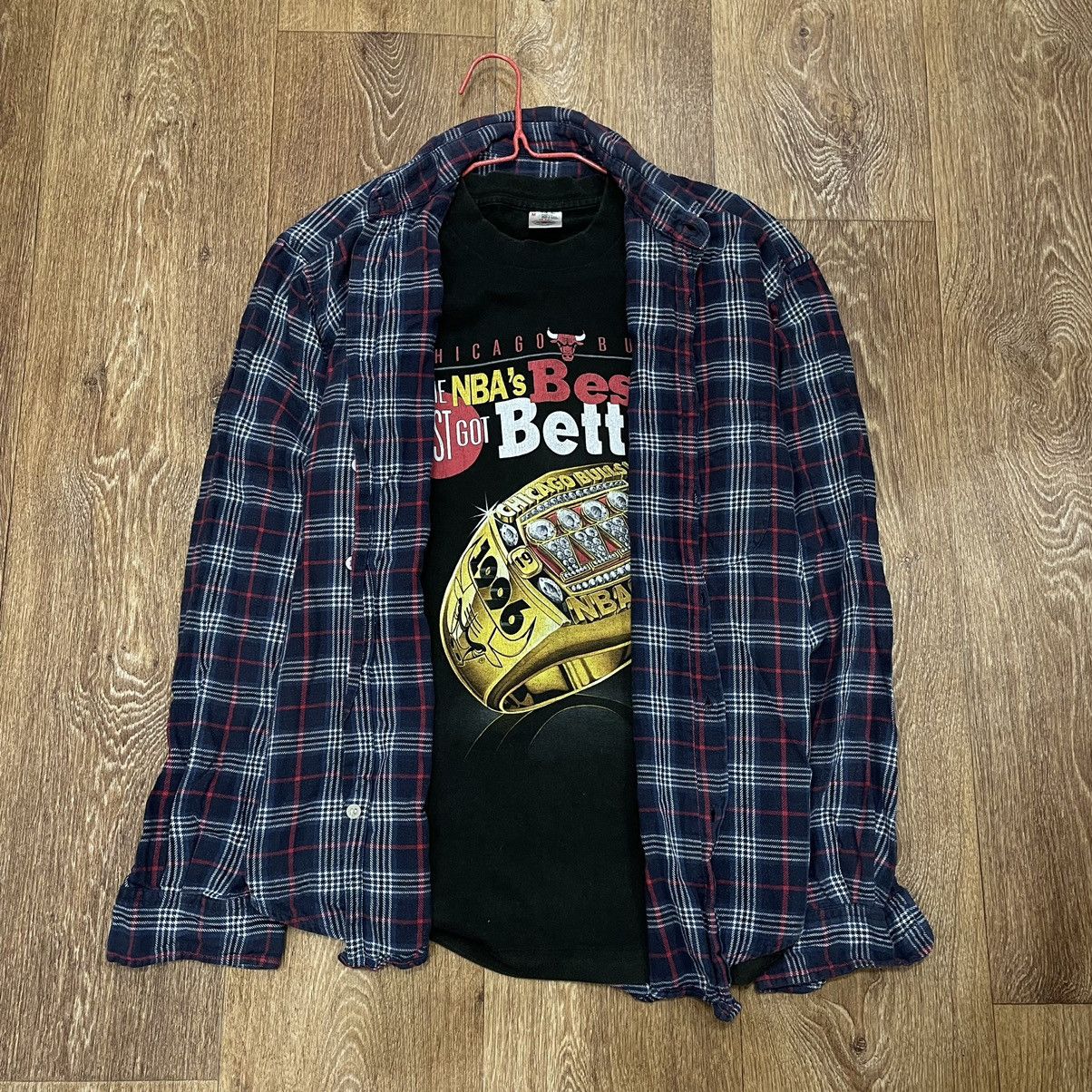 Flannel Vintage 90s Plaid Flannel Shirt Y2K Streetwear Checkered Size US S / EU 44-46 / 1 - 1 Thumbnail