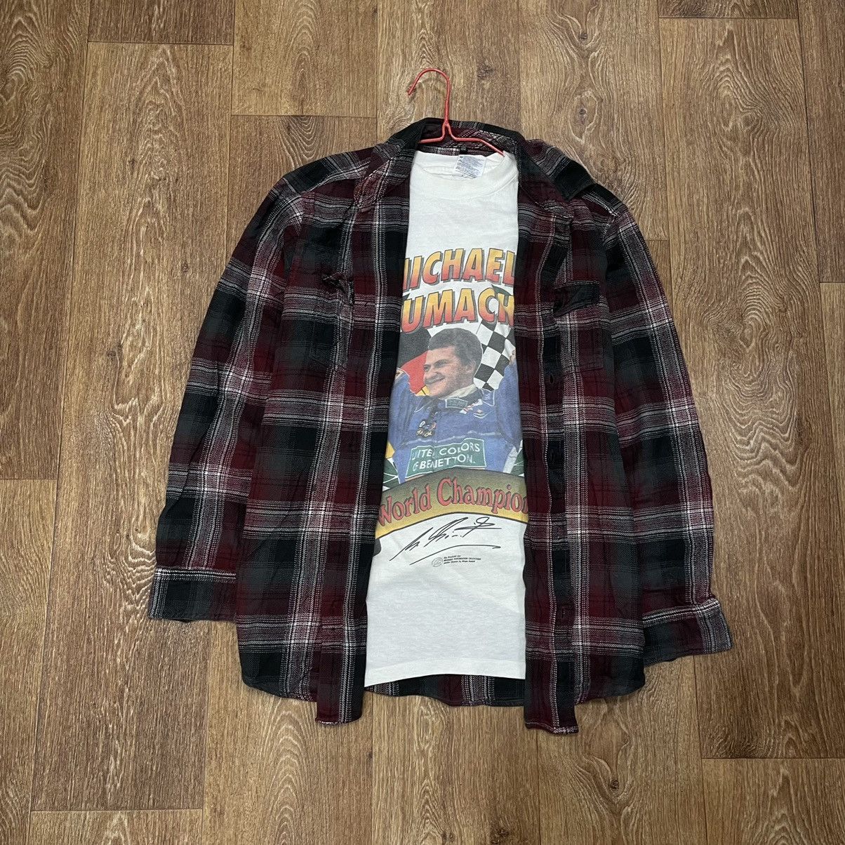 Vintage Vintage 90s Plaid Shirt Oversized Grunge Streetwear Logo L Size US L / EU 52-54 / 3 - 1 Thumbnail