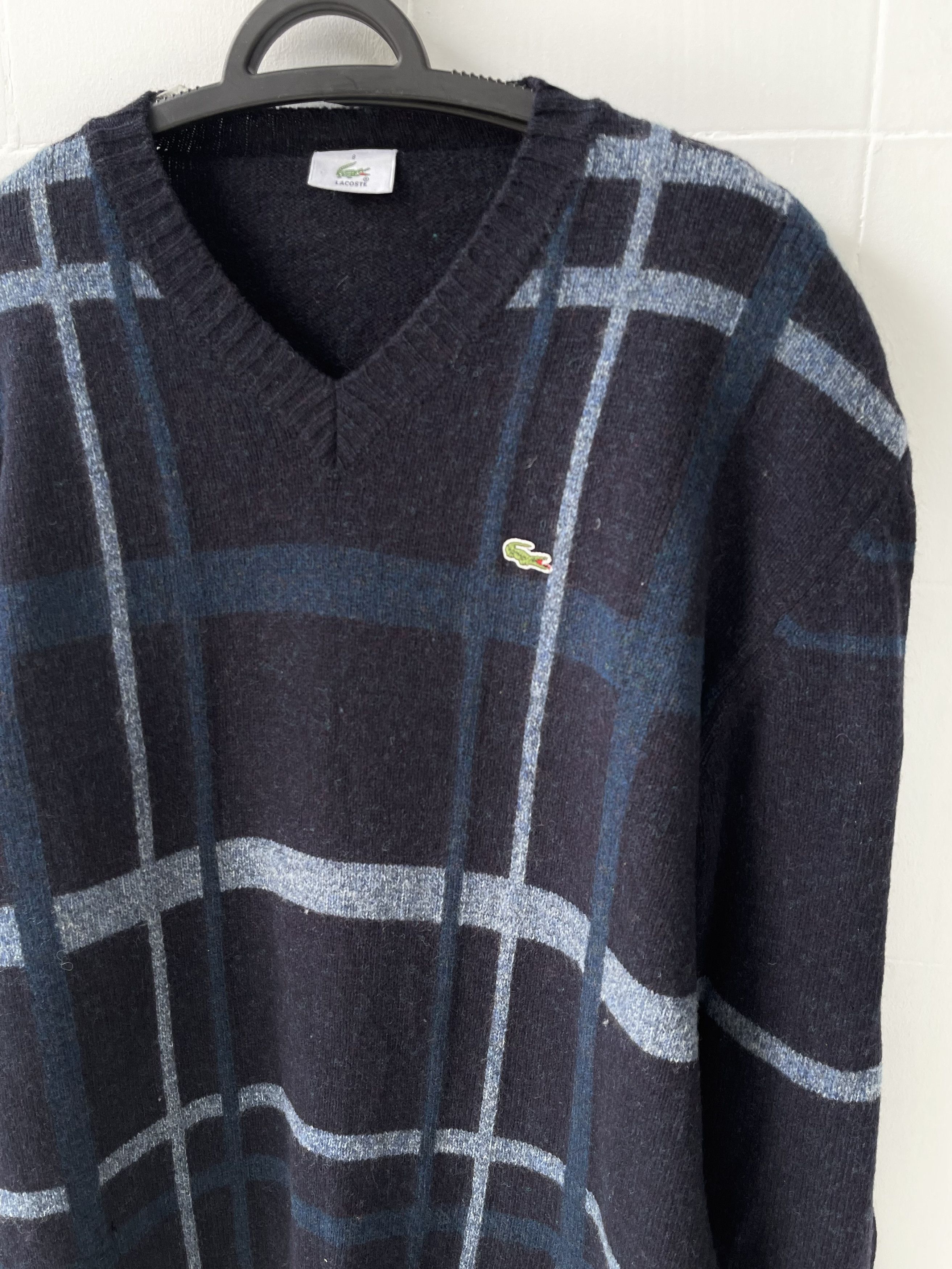 Lacoste 🔥plaid checkred Heavy sweater jumper wool xxl Size US XXL / EU 58 / 5 - 5 Thumbnail