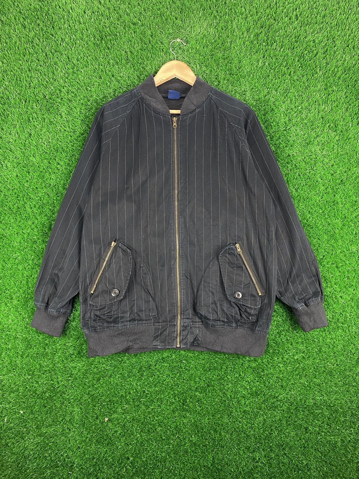 Vintage Hang Ten Striped Zipper Jacket