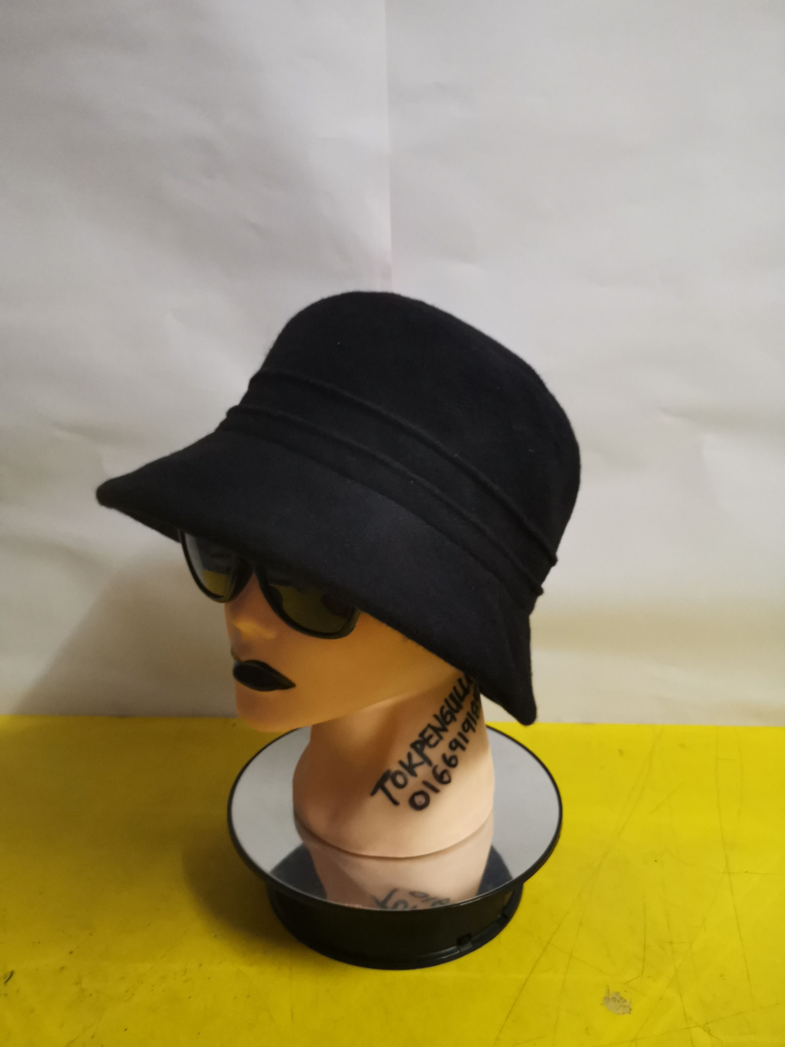 Kenzo Japanese Brand x Kenzo Plain Black Hat Size ONE SIZE - 2 Thumbnail