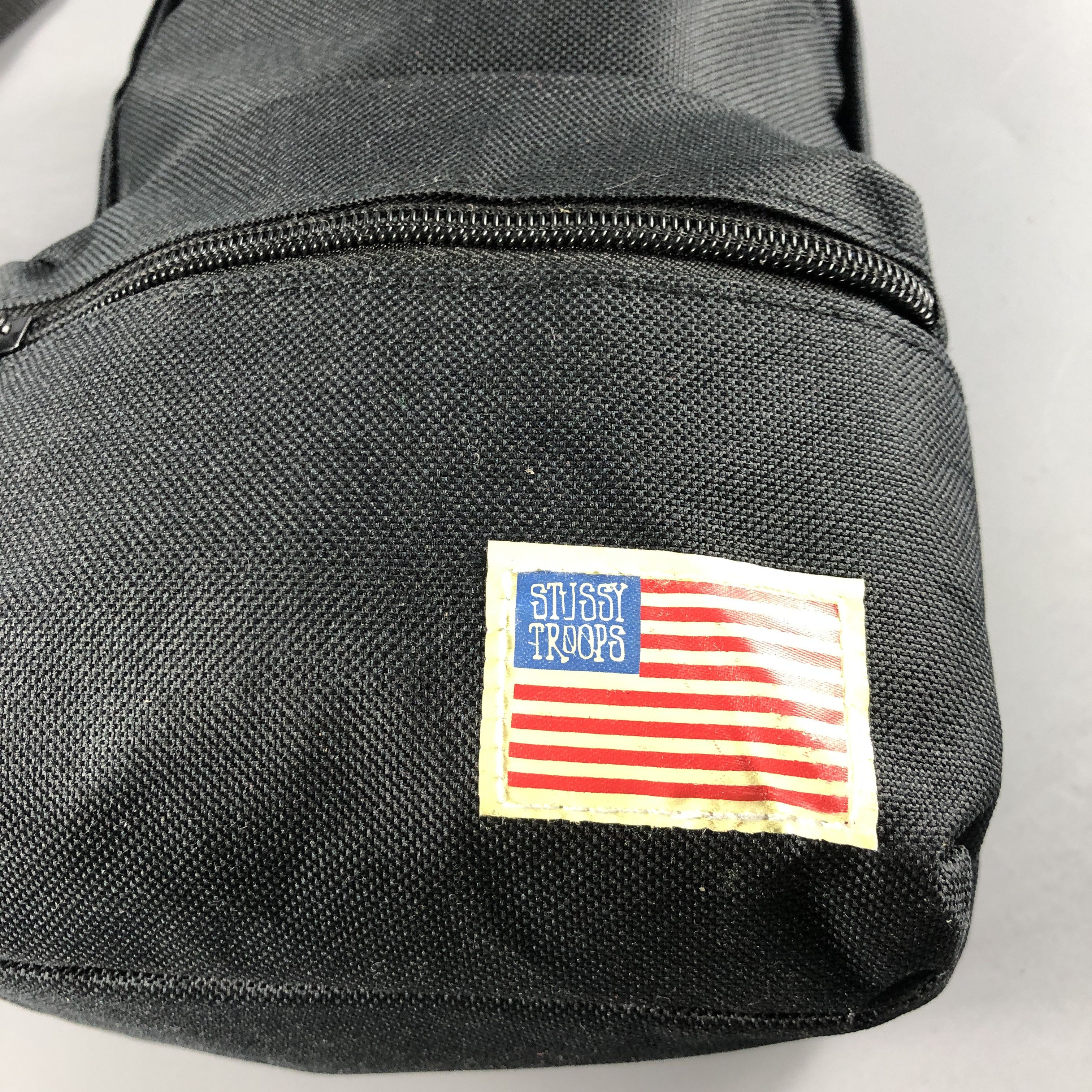 Stussy Stussy Troops Crossbody Bag Canvas Sling Shoulder Black Size ONE SIZE - 5 Thumbnail