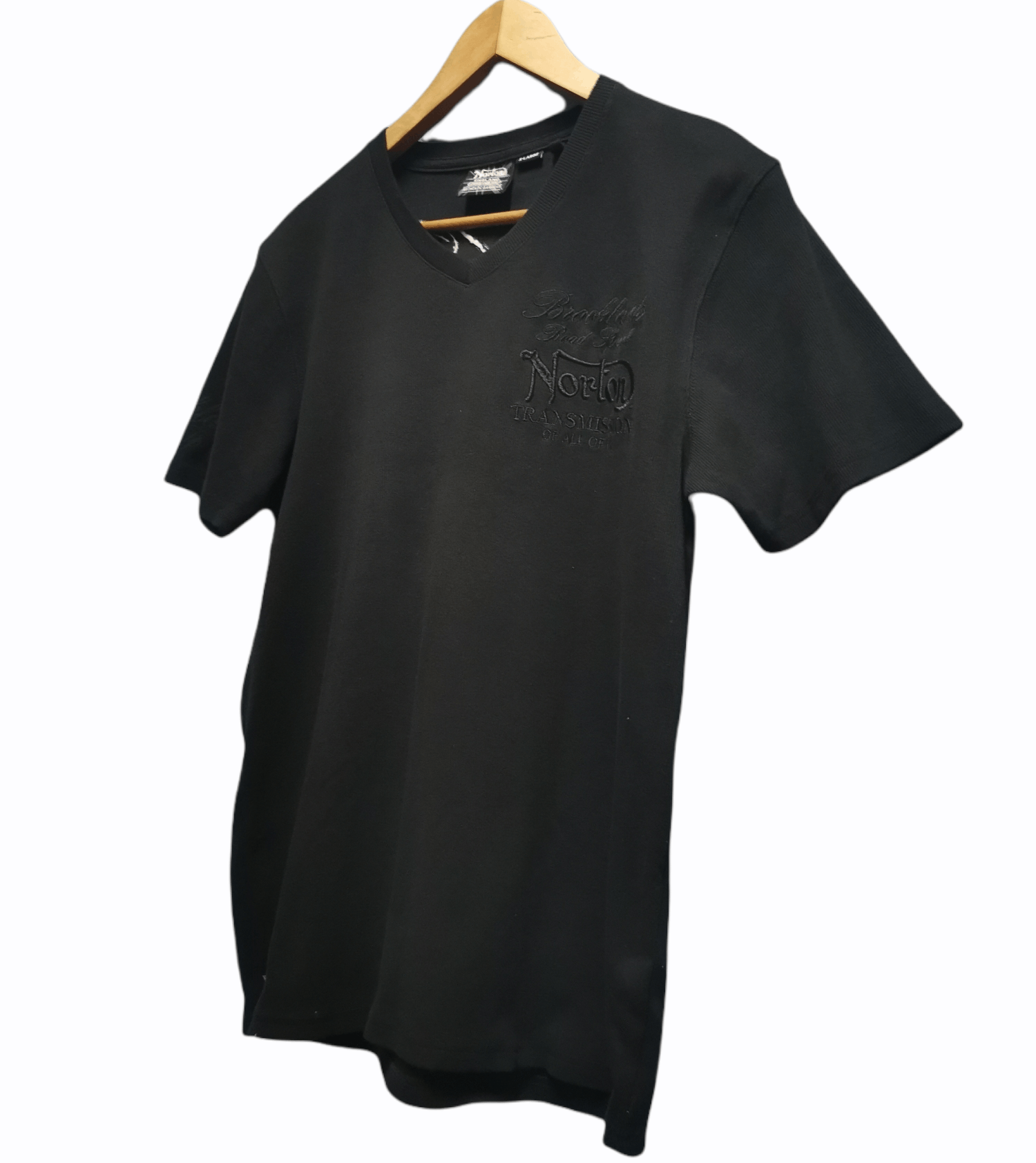 Norton 🔥Best Offer 🔥Norton Black Tees Embroidery Big Logo Size US L / EU 52-54 / 3 - 2 Thumbnail