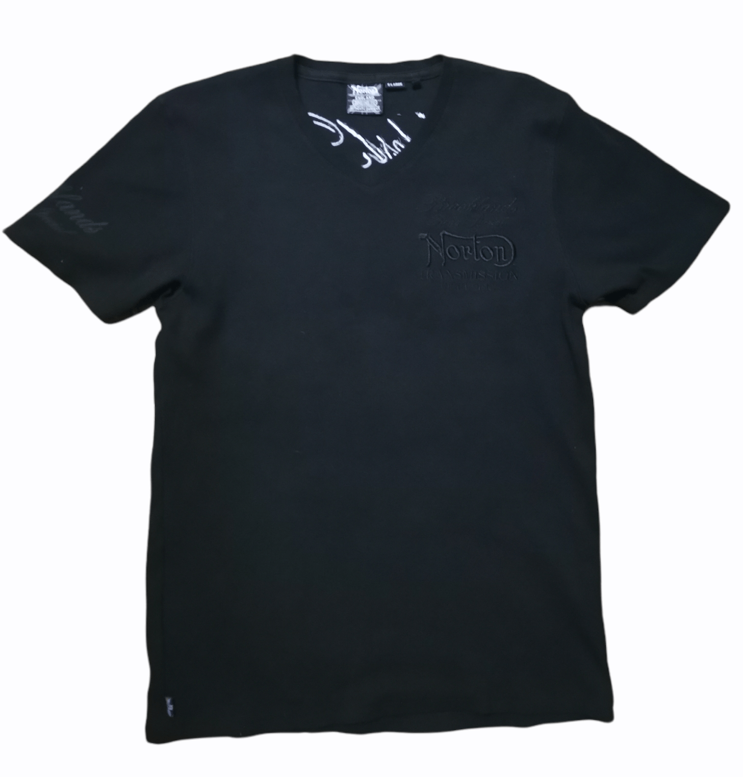 Norton 🔥Best Offer 🔥Norton Black Tees Embroidery Big Logo Size US L / EU 52-54 / 3 - 6 Thumbnail