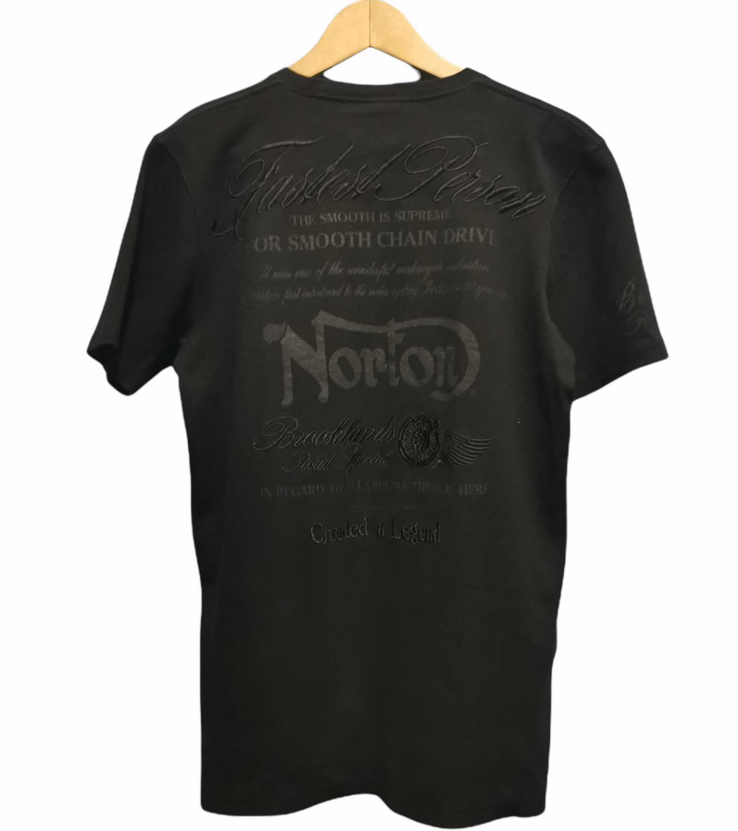 Norton 🔥Best Offer 🔥Norton Black Tees Embroidery Big Logo Size US L / EU 52-54 / 3 - 4 Thumbnail