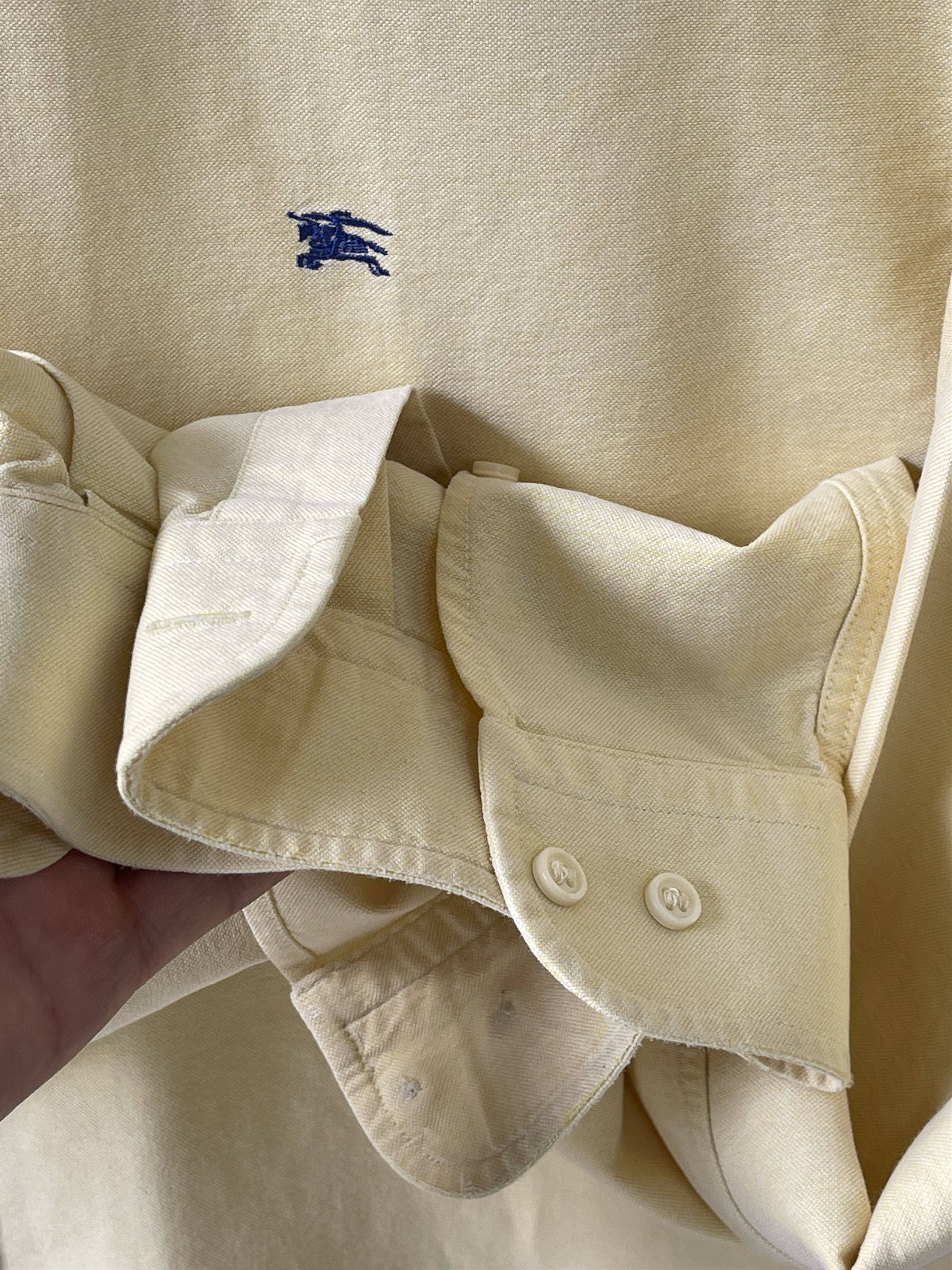 Burberry 🔥 Burberry yellow shirt blue logo size L Size US L / EU 52-54 / 3 - 2 Thumbnail