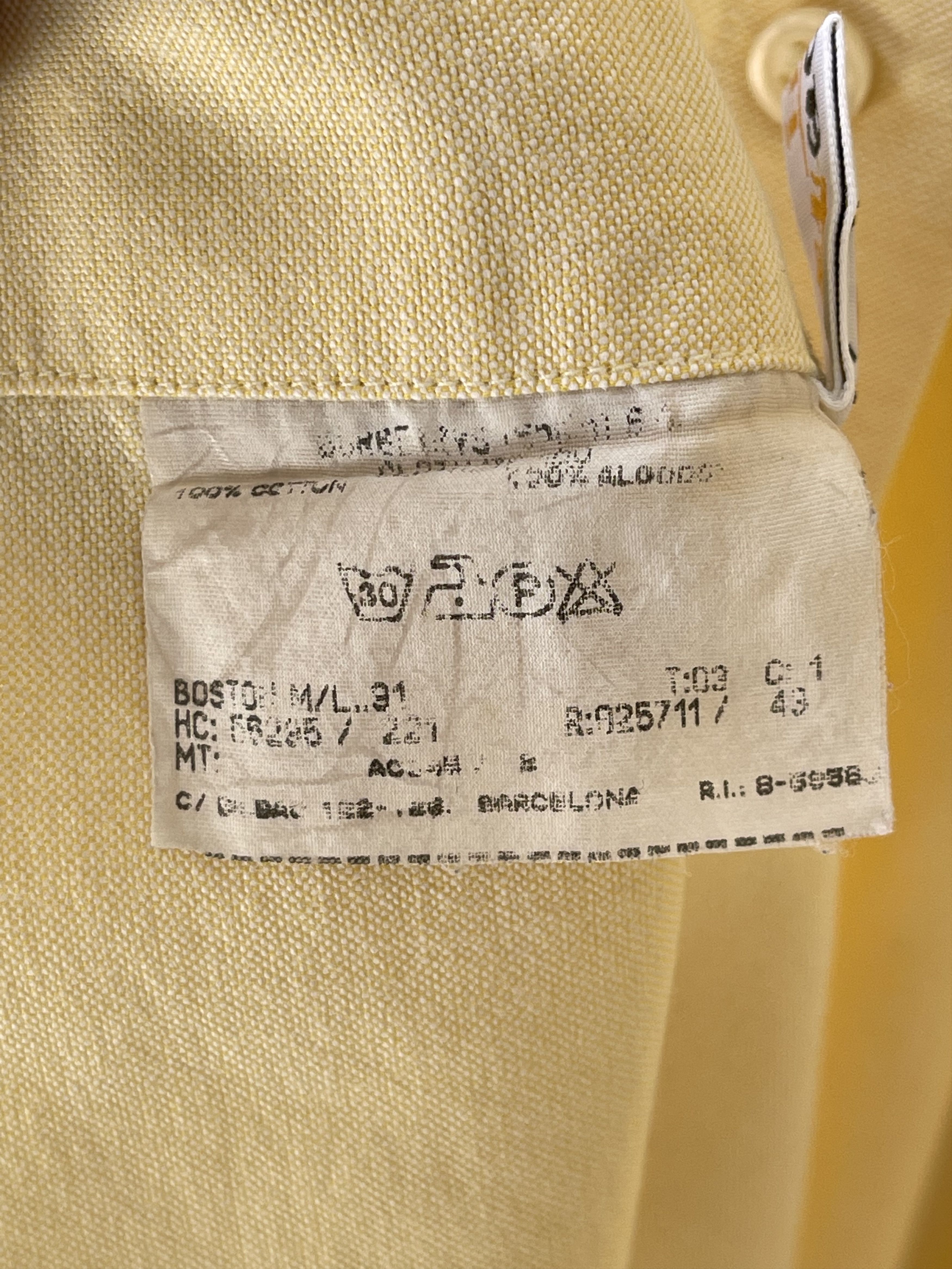 Burberry 🔥 Burberry yellow shirt blue logo size L Size US L / EU 52-54 / 3 - 6 Thumbnail