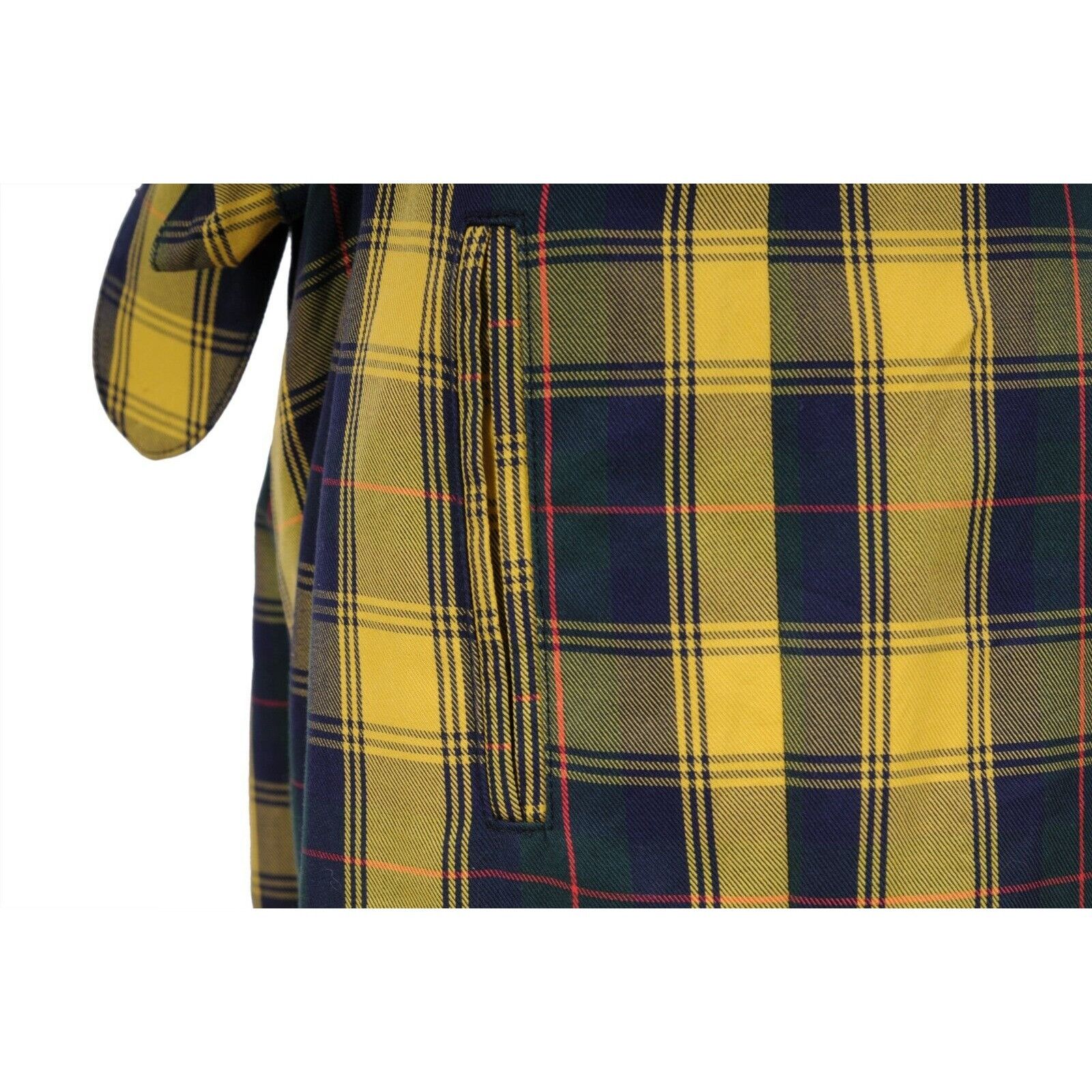 The Attico Yellow Plaid High Waist Pants Size 28" / US 6 / IT 42 - 10 Thumbnail