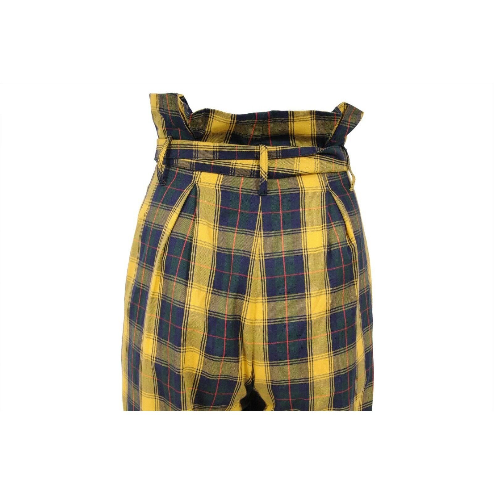 The Attico Yellow Plaid High Waist Pants Size 28" / US 6 / IT 42 - 9 Thumbnail