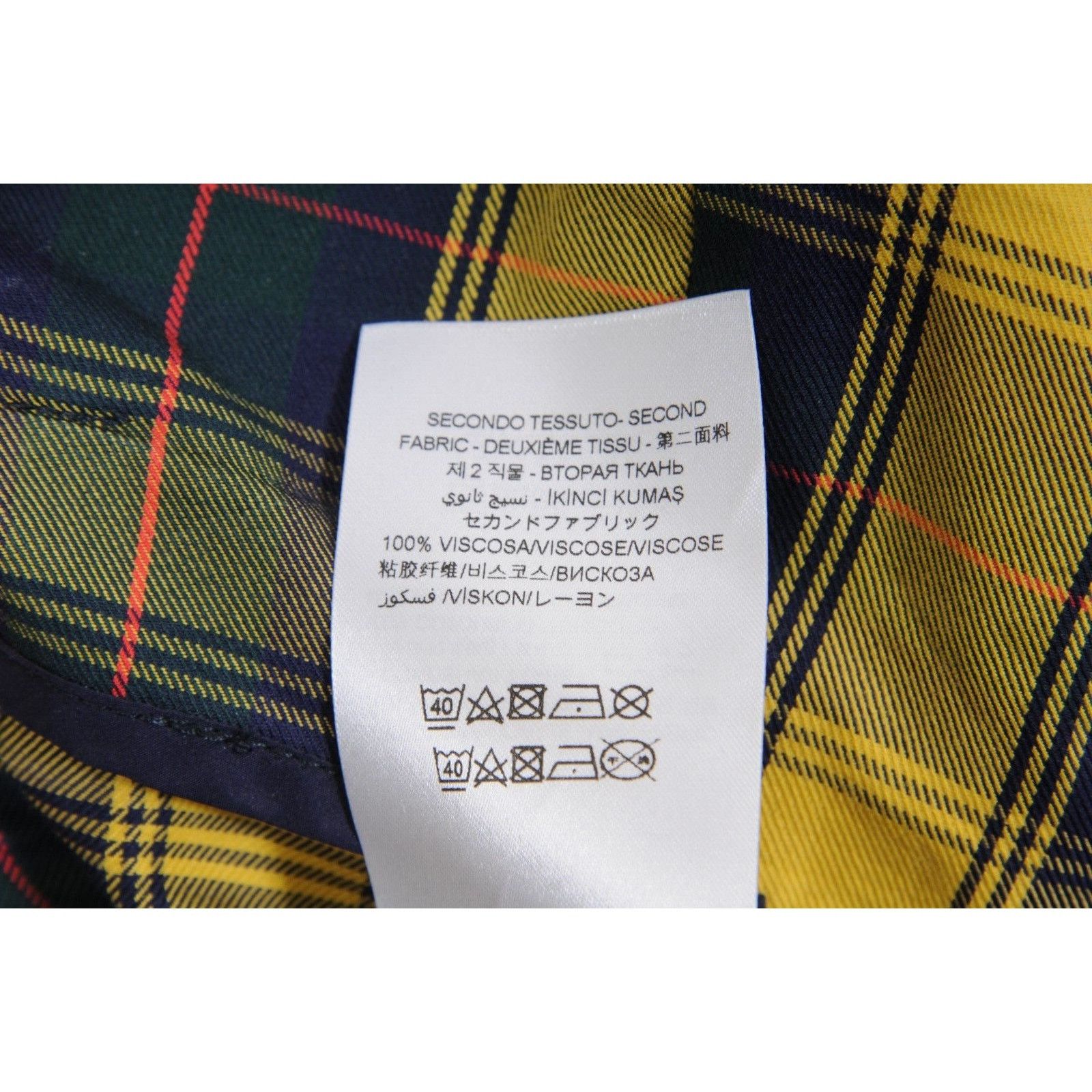 The Attico Yellow Plaid High Waist Pants Size 28" / US 6 / IT 42 - 15 Thumbnail