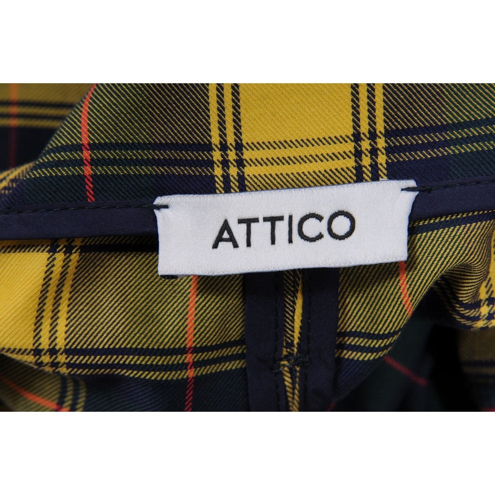 The Attico Yellow Plaid High Waist Pants Size 28" / US 6 / IT 42 - 13 Thumbnail