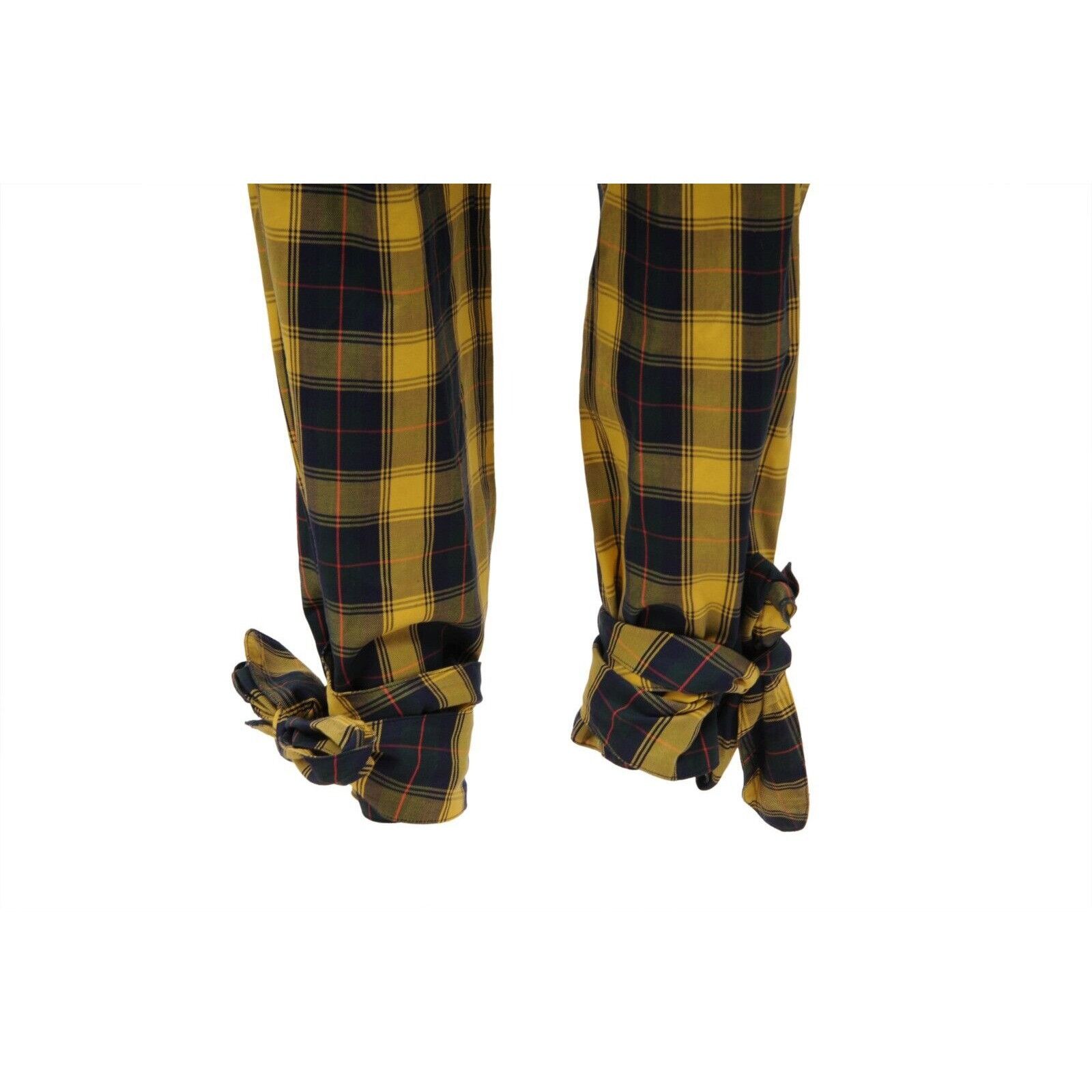 The Attico Yellow Plaid High Waist Pants Size 28" / US 6 / IT 42 - 5 Thumbnail