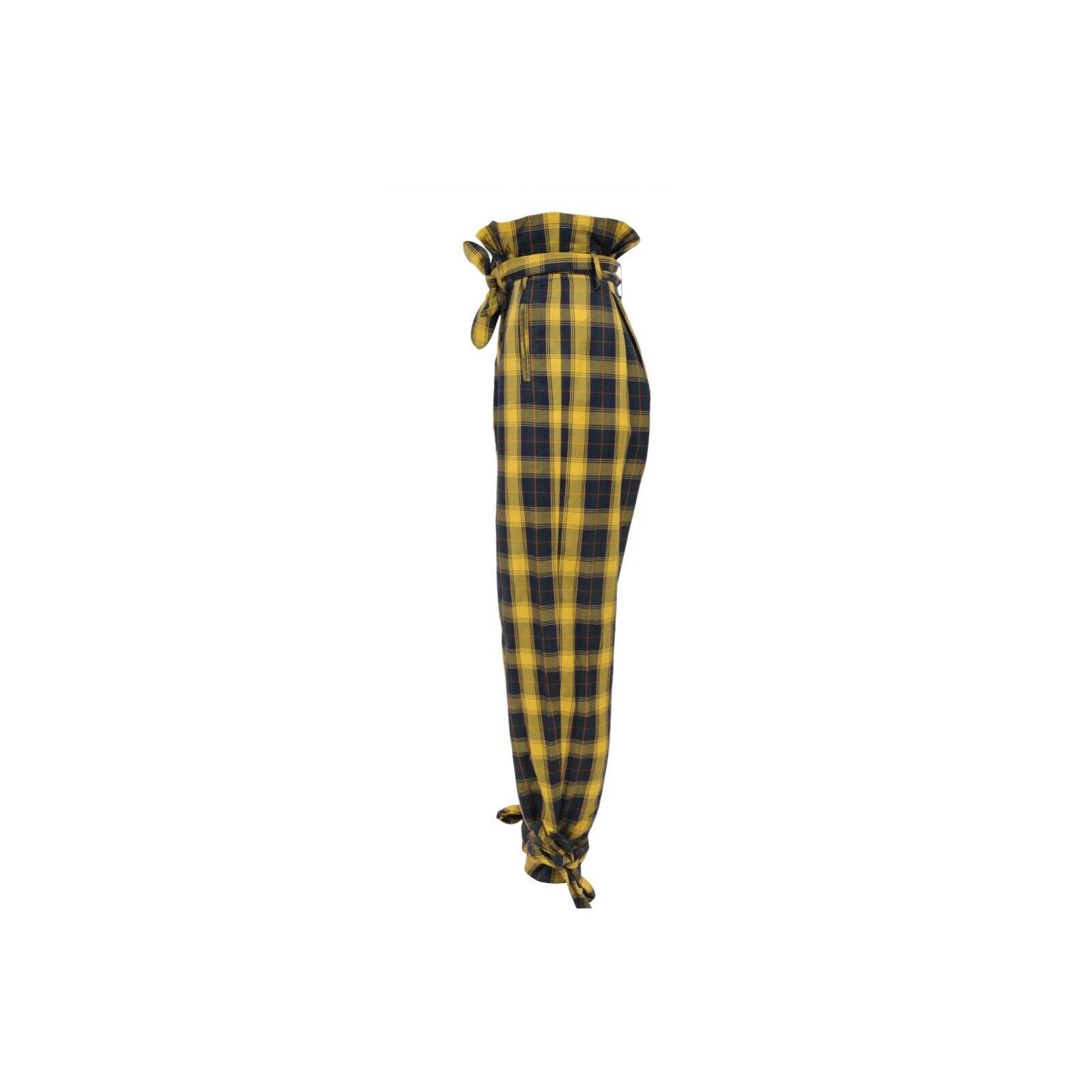 The Attico Yellow Plaid High Waist Pants Size 28" / US 6 / IT 42 - 11 Thumbnail