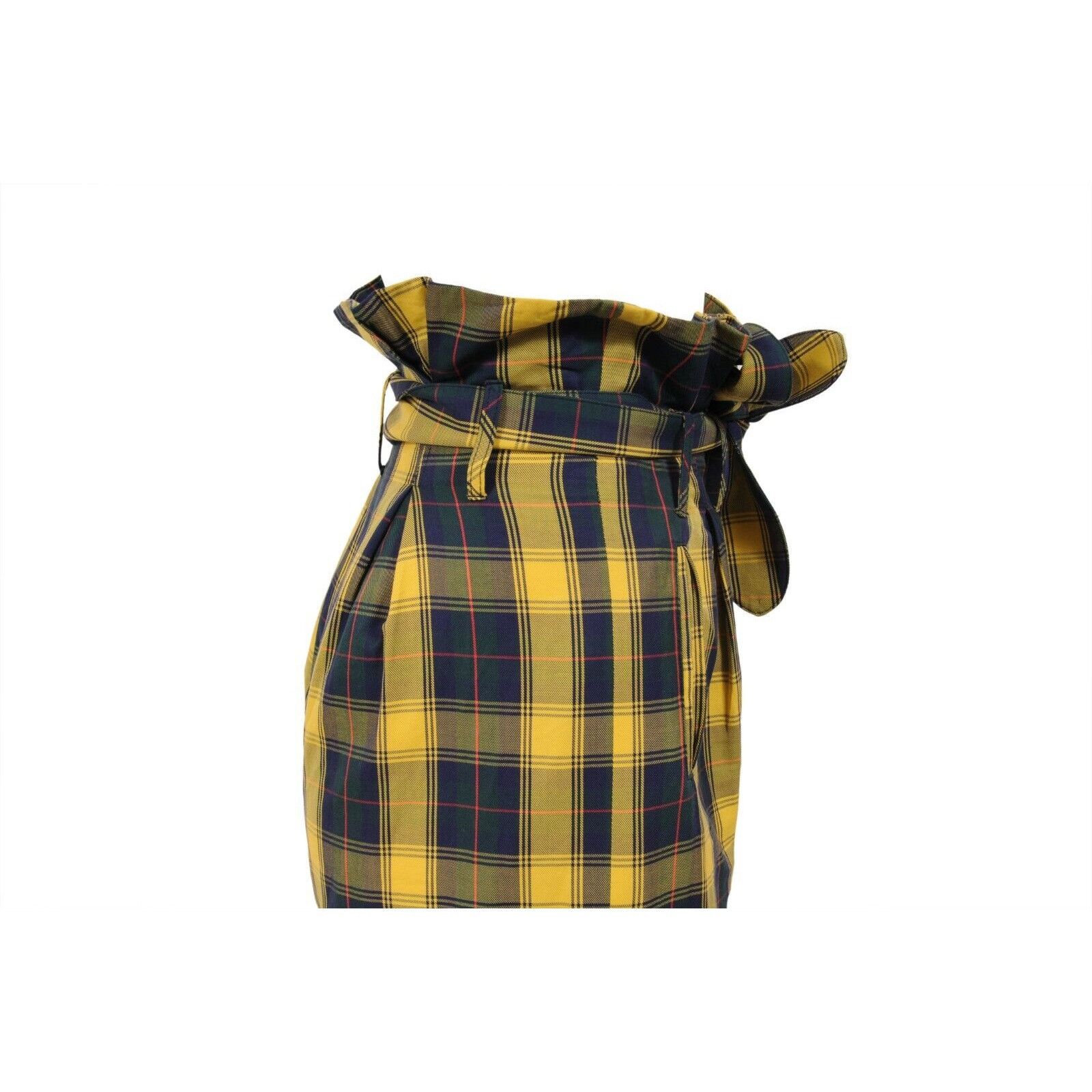 The Attico Yellow Plaid High Waist Pants Size 28" / US 6 / IT 42 - 7 Thumbnail