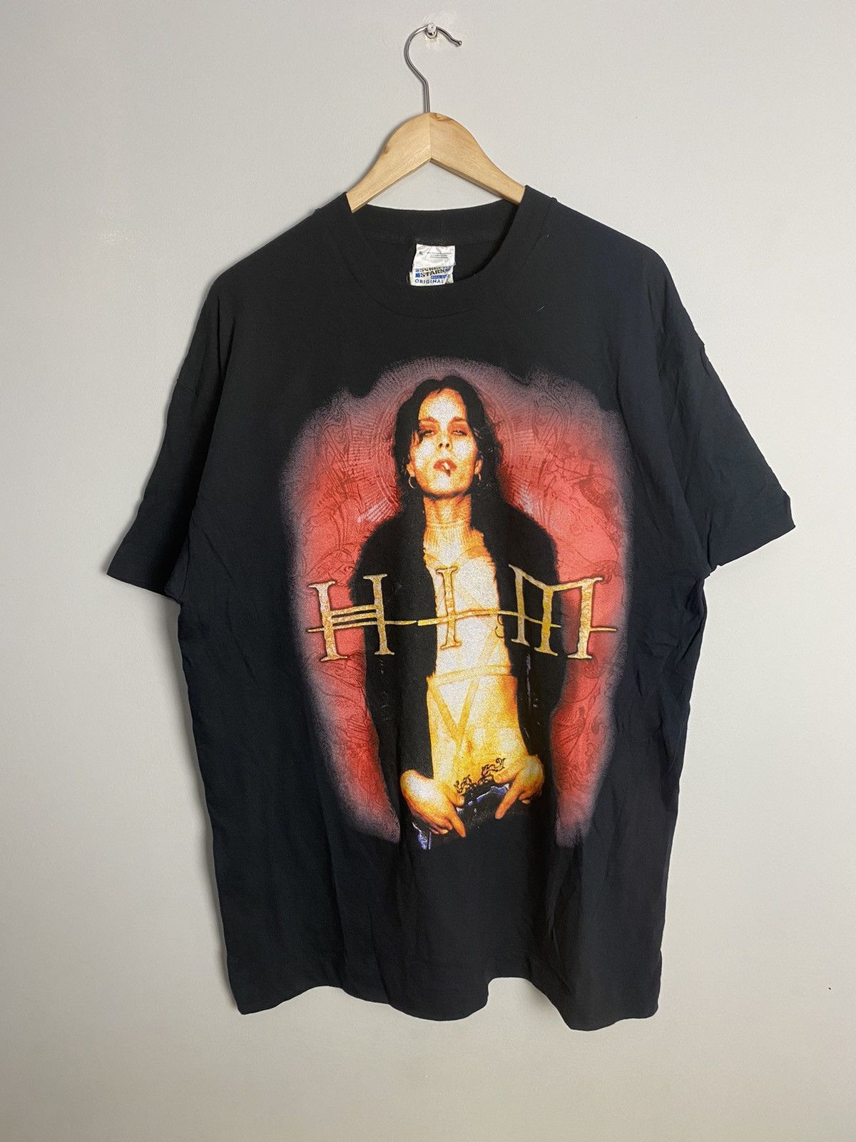 Rare Vintage 90s HIM Rock Pop Band Tshirt Y2K tour merch