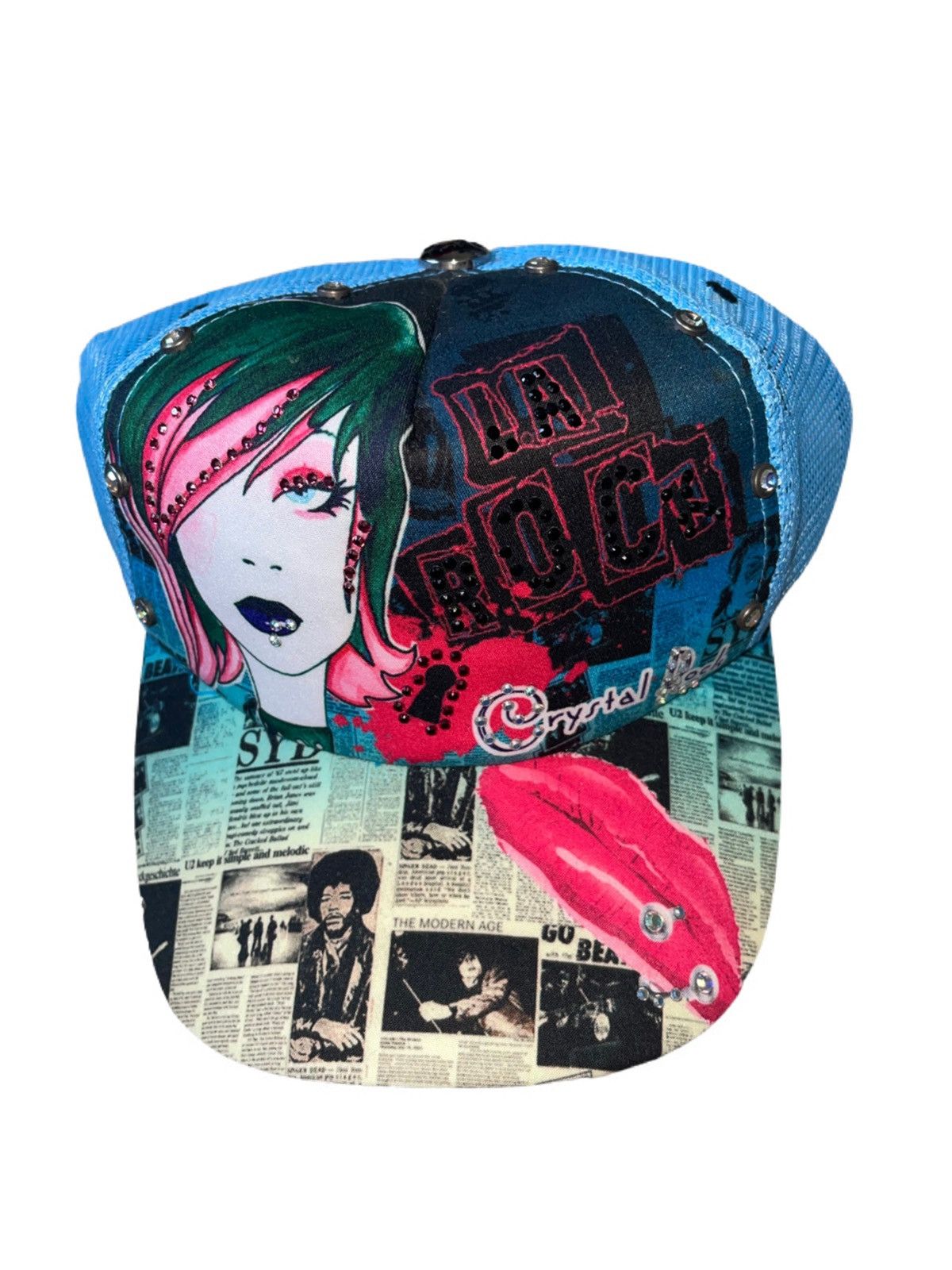 Christian Audigier Crystal Rock Diva Hat Size ONE SIZE - 1 Thumbnail