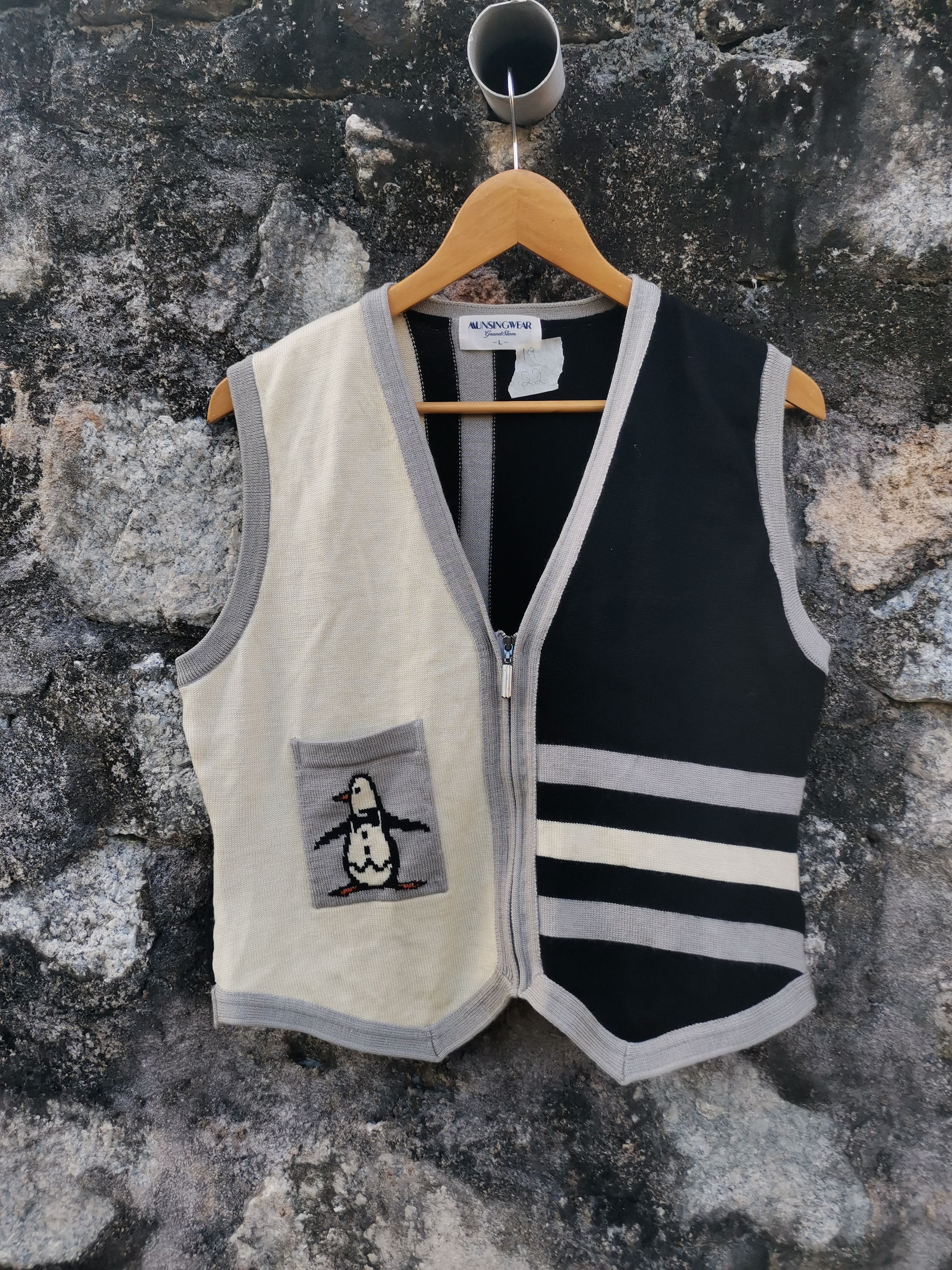image of 90's Knit Vest Munsing Wear Grand Slam, Men's (Size XS)