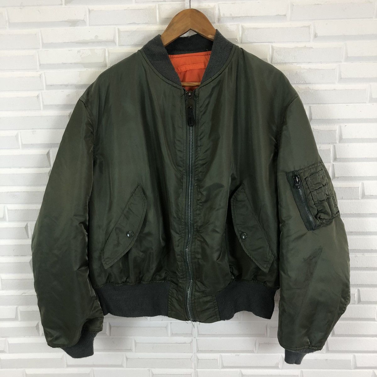 Alpha Industries × Vintage ALPHA INDUSTRIES BOMBER FLIGHT JACKET Size US XL / EU 56 / 4 - 5 Thumbnail