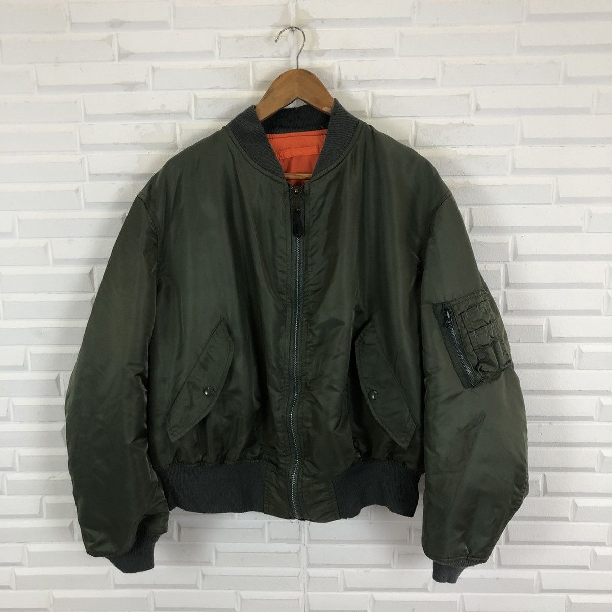 Alpha Industries × Vintage ALPHA INDUSTRIES BOMBER FLIGHT JACKET Size US XL / EU 56 / 4 - 2 Thumbnail