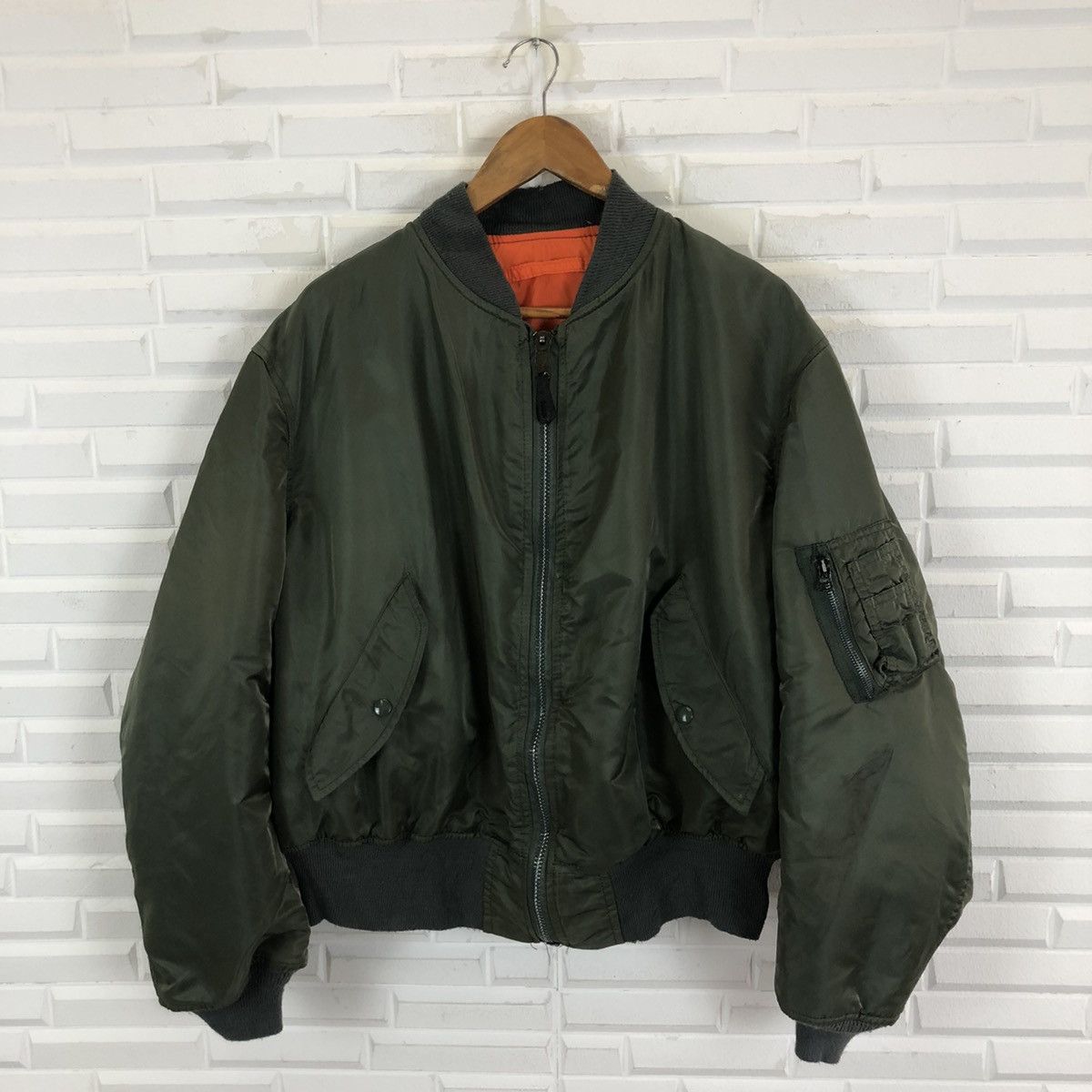 Alpha Industries × Vintage ALPHA INDUSTRIES BOMBER FLIGHT JACKET Size US XL / EU 56 / 4 - 1 Thumbnail