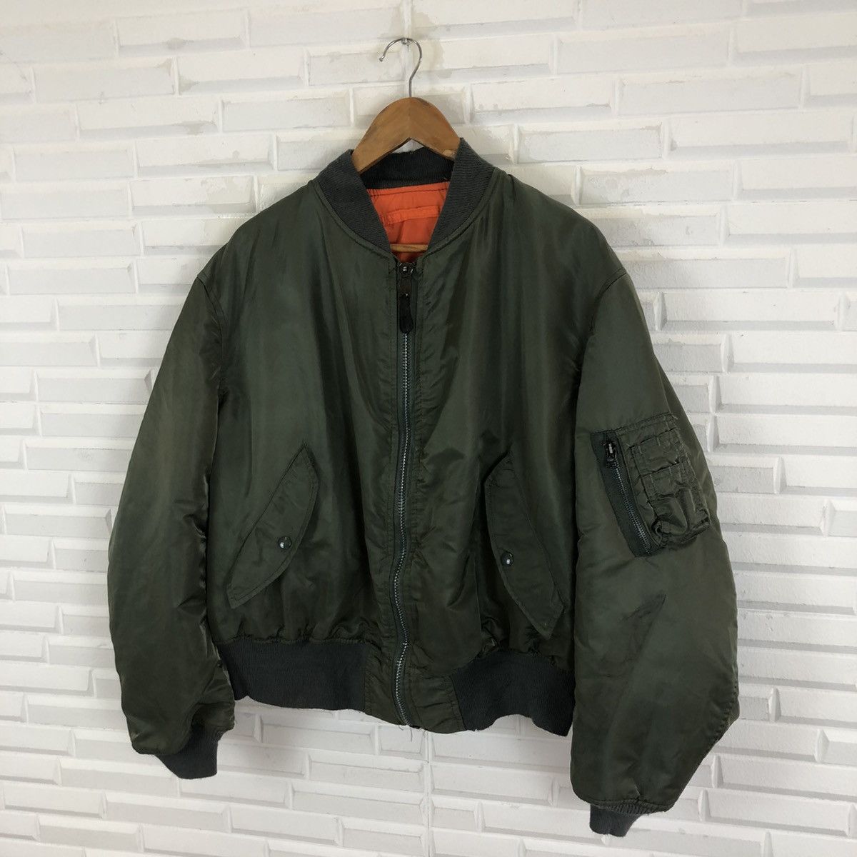 Alpha Industries × Vintage ALPHA INDUSTRIES BOMBER FLIGHT JACKET Size US XL / EU 56 / 4 - 3 Thumbnail
