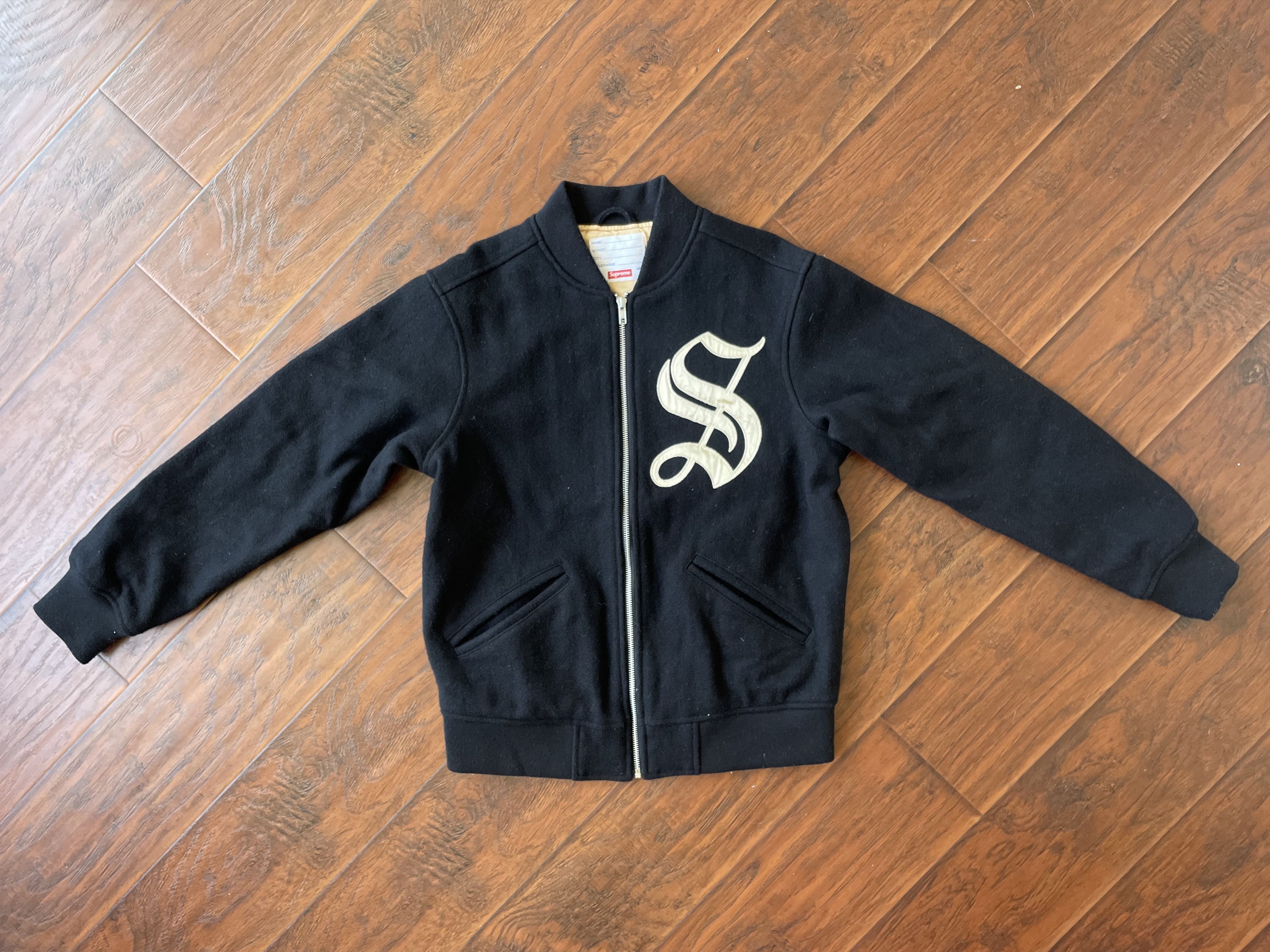 old supreme S Logo versity jacket
