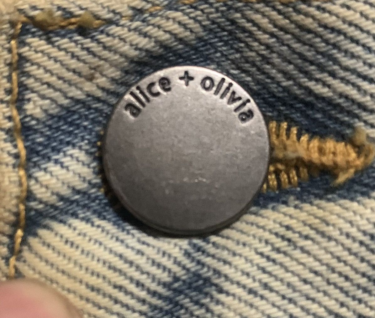 If Six Was Nine Vintage Alice + Olivia Distressed Punk Jeans Made In Usa Size US 28 / EU 44 - 6 Thumbnail