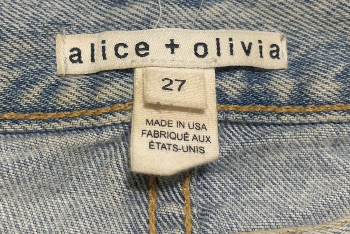 If Six Was Nine Vintage Alice + Olivia Distressed Punk Jeans Made In Usa Size US 28 / EU 44 - 7 Thumbnail