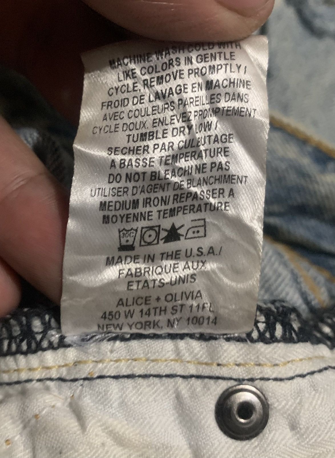 If Six Was Nine Vintage Alice + Olivia Distressed Punk Jeans Made In Usa Size US 28 / EU 44 - 9 Thumbnail