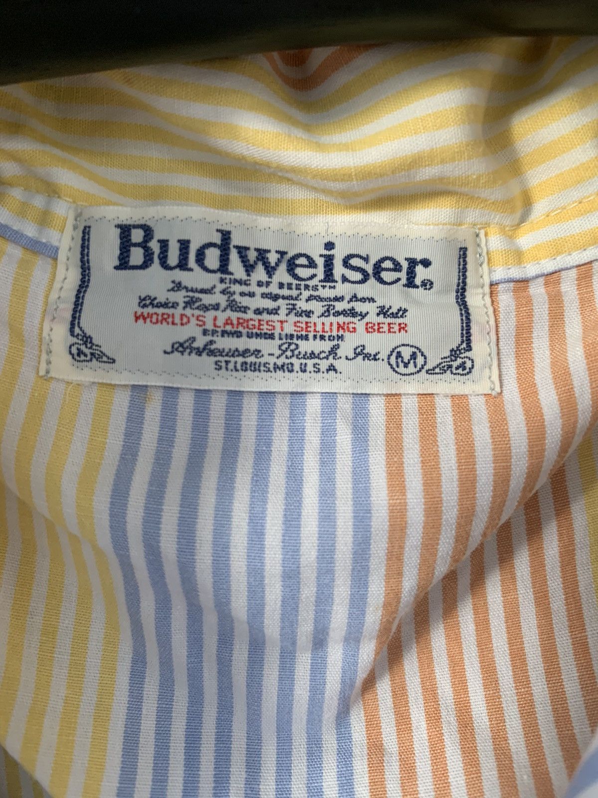 Budweiser × Vintage Vintage Budweiser Stripe Shirt Size US M / EU 48-50 / 2 - 3 Thumbnail