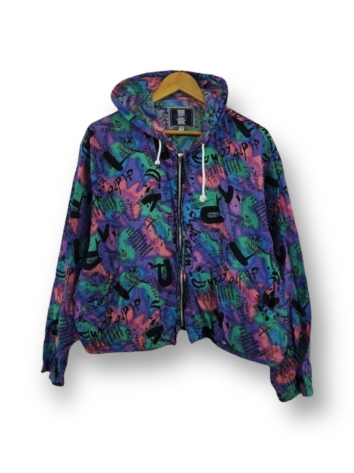image of Art x Outdoor Life Outdoor 90's Styles Vintage Windbreaker Jacket. E in Purple, Men's (Size Large)