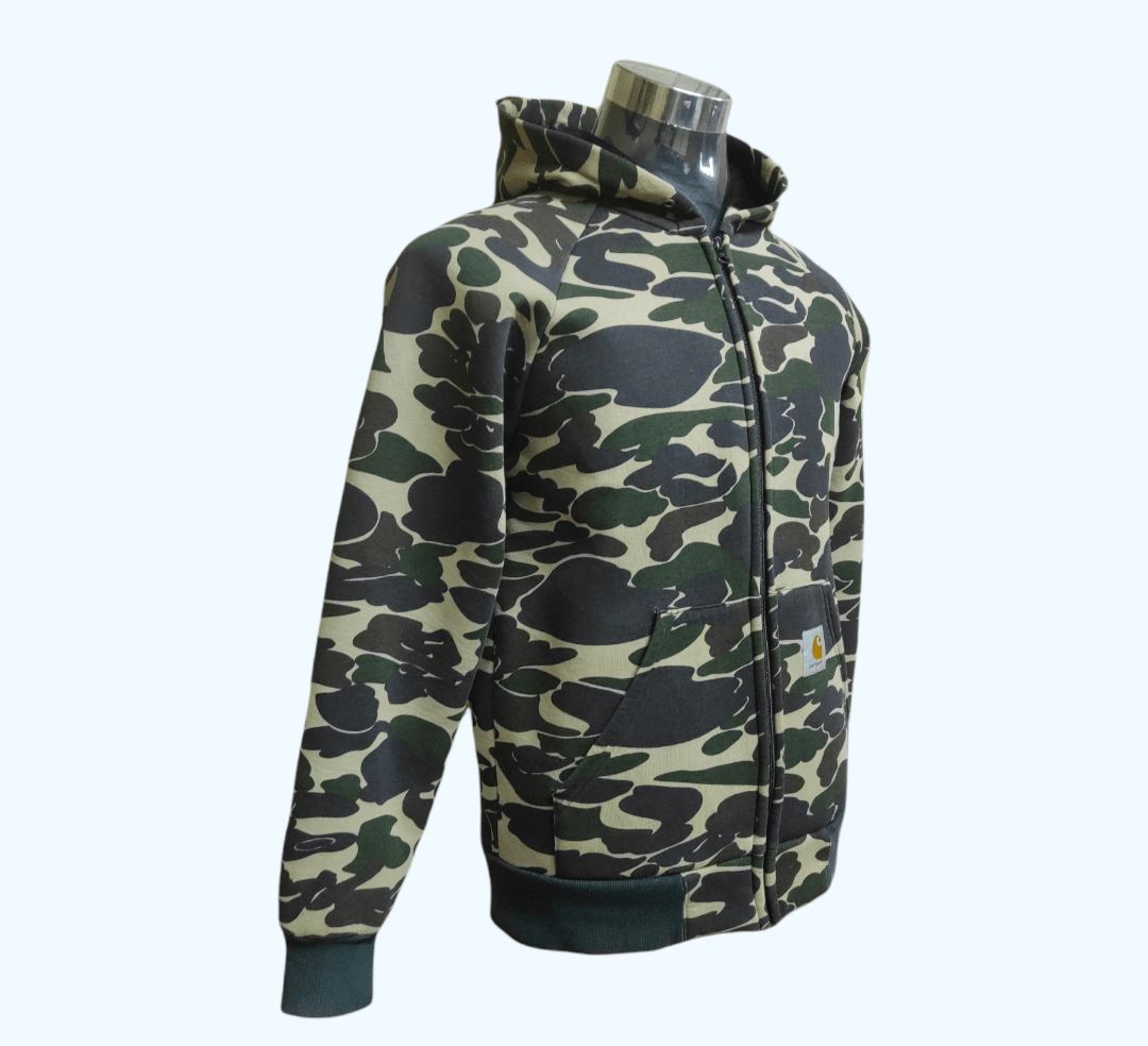Carhartt × Carhartt Wip × Vintage Vintage Y2k Carhatt Camo Sweater Hoodie Zipper Size US M / EU 48-50 / 2 - 4 Thumbnail