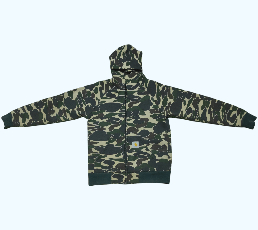 Carhartt × Carhartt Wip × Vintage Vintage Y2k Carhatt Camo Sweater Hoodie Zipper Size US M / EU 48-50 / 2 - 2 Thumbnail